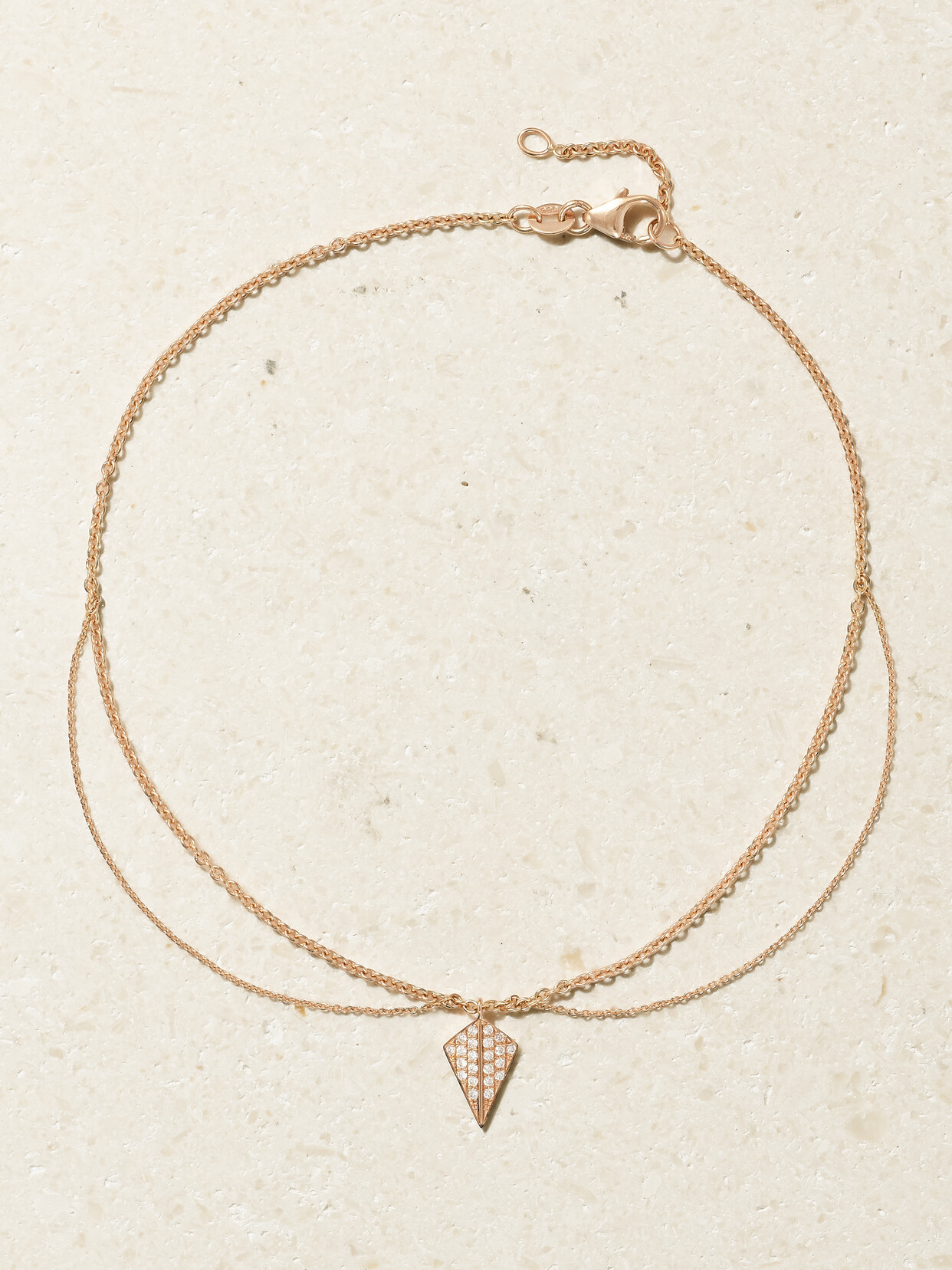 Diane Kordas Shield 14-karat Gold Diamond Anklet