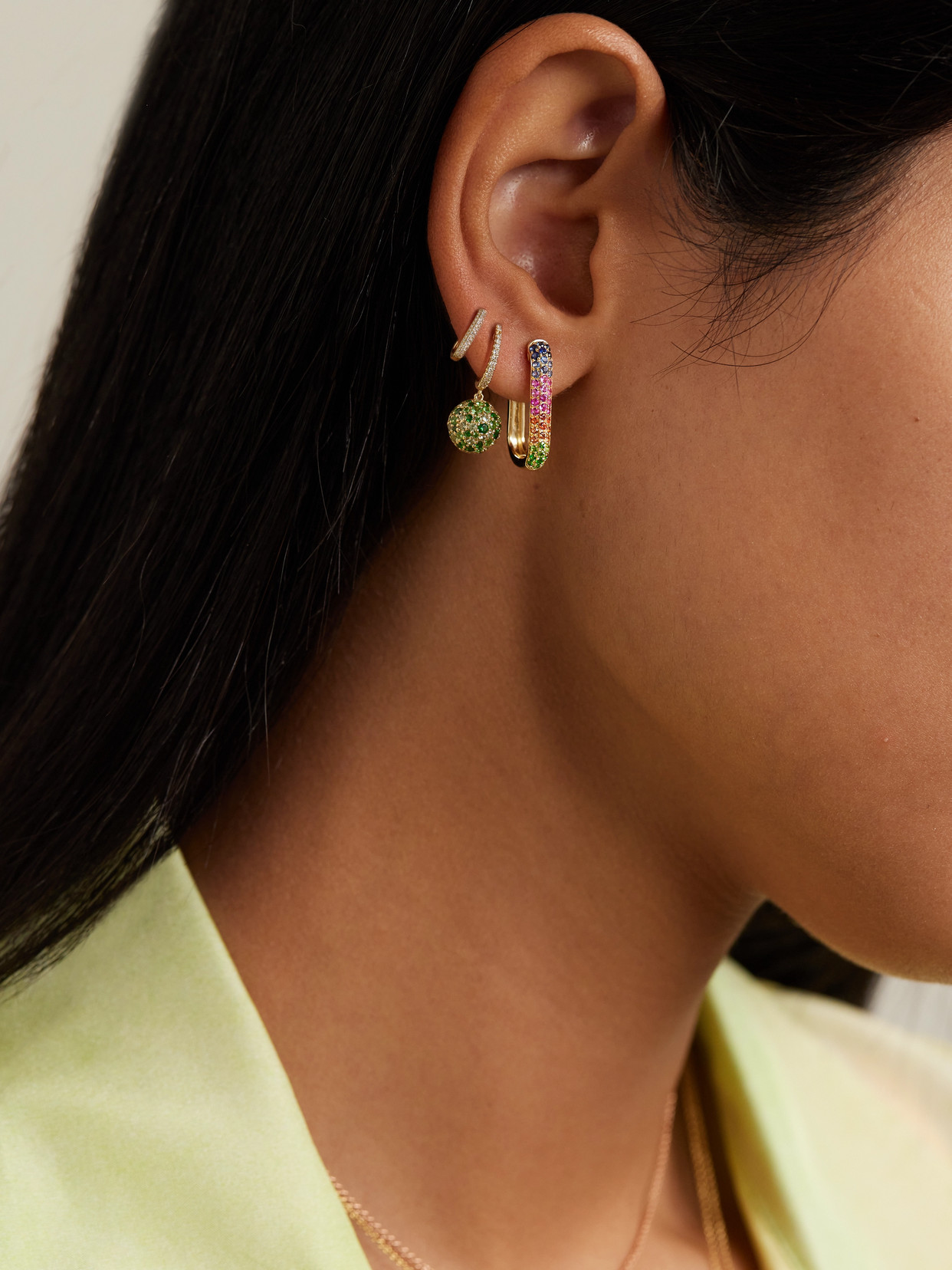 Roxanne First 14-karat Gold Sapphire Earrings In Multi