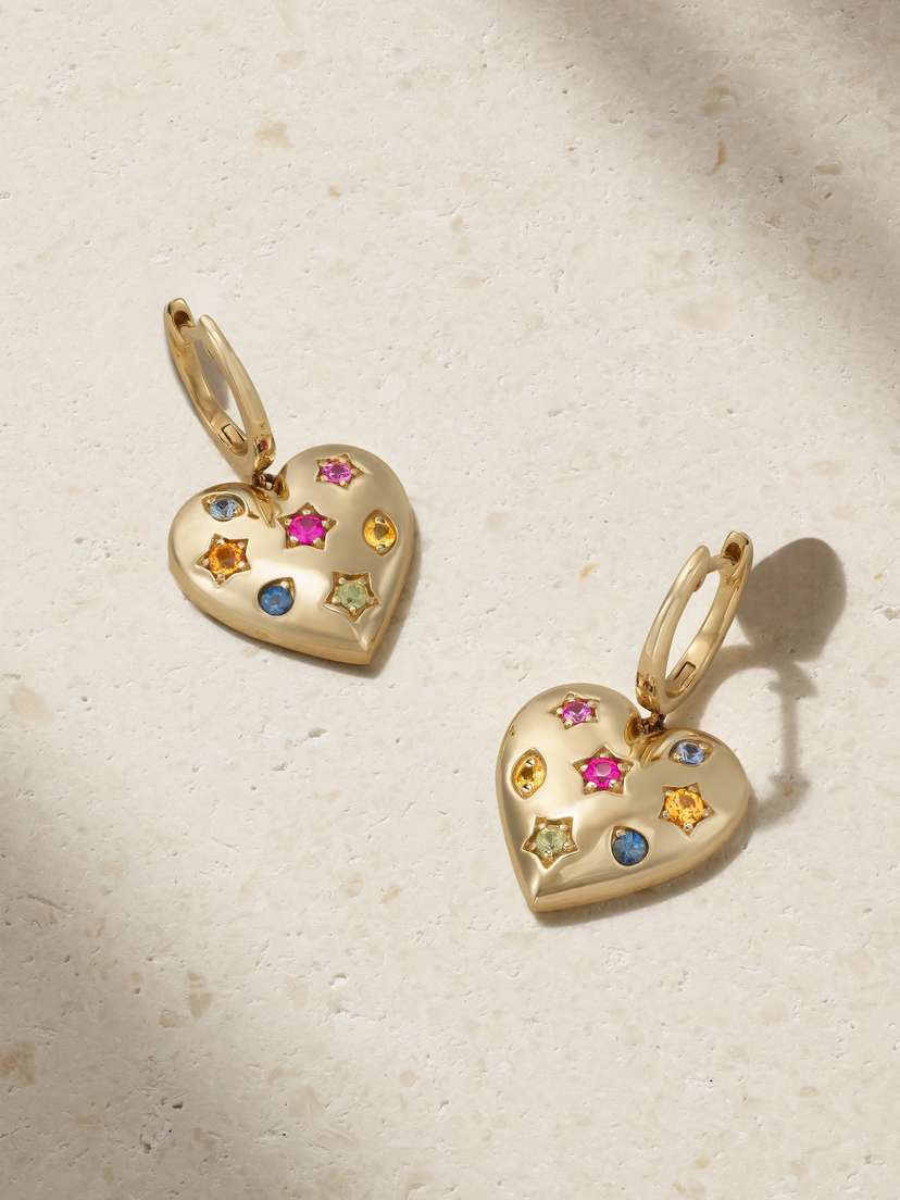 Roxanne First Jazzy 14-karat Gold Sapphire Earrings