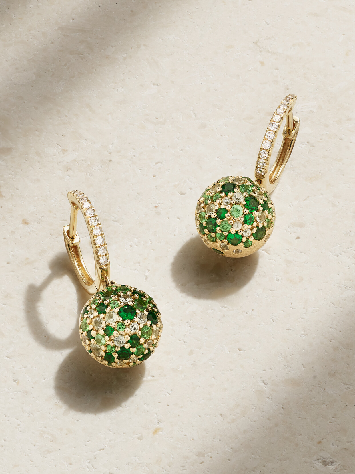 Roxanne First 14-karat Gold, Garnet And Sapphire Earrings