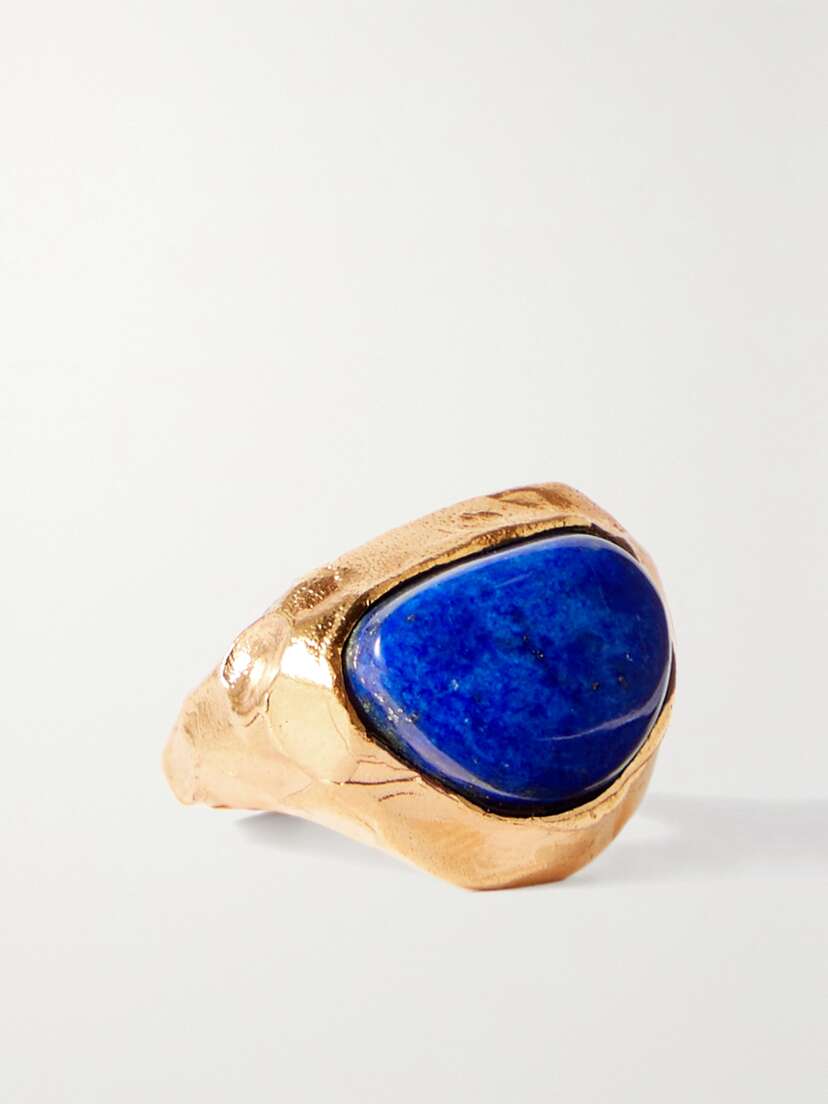 Alighieri + Net Sustain The Horizon Calling Recycled Gold Vermeil apis azuli Ring