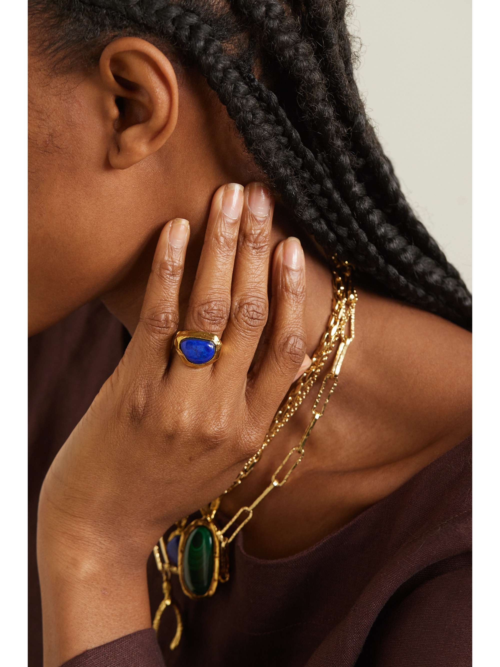 The Horizon Calling gold vermeil lapis lazuli ring