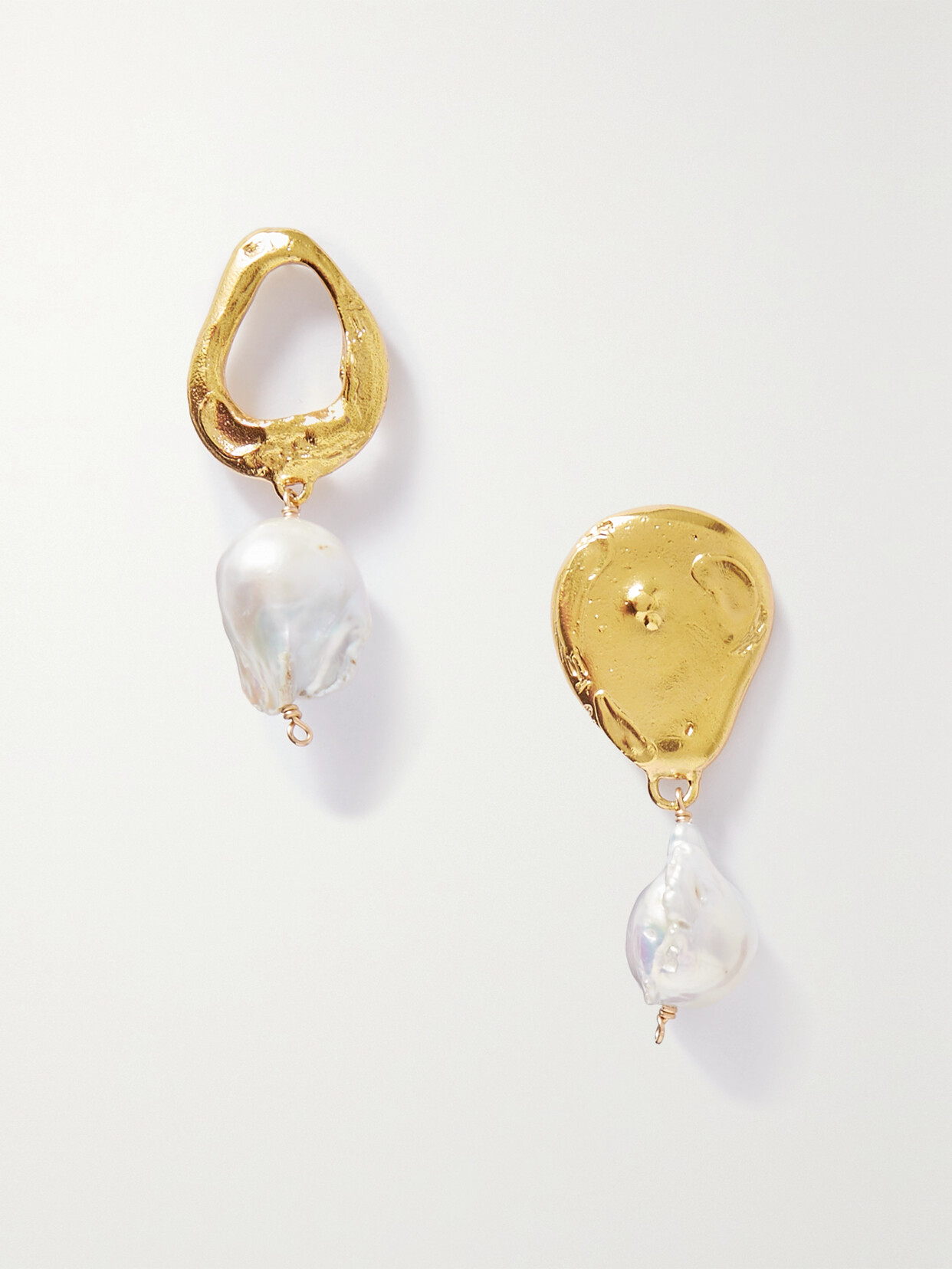 Alighieri Infernal Storm Gold-plated Pearl Earrings