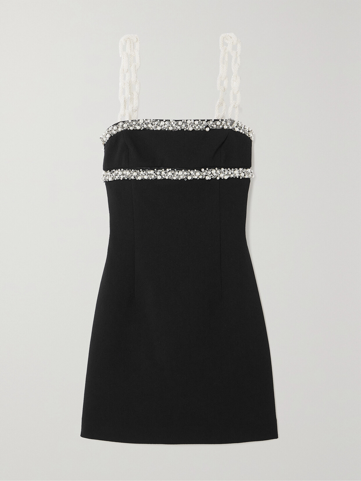 Rebecca Vallance - Eva Embellished Stretch-cady Mini Dress - Black