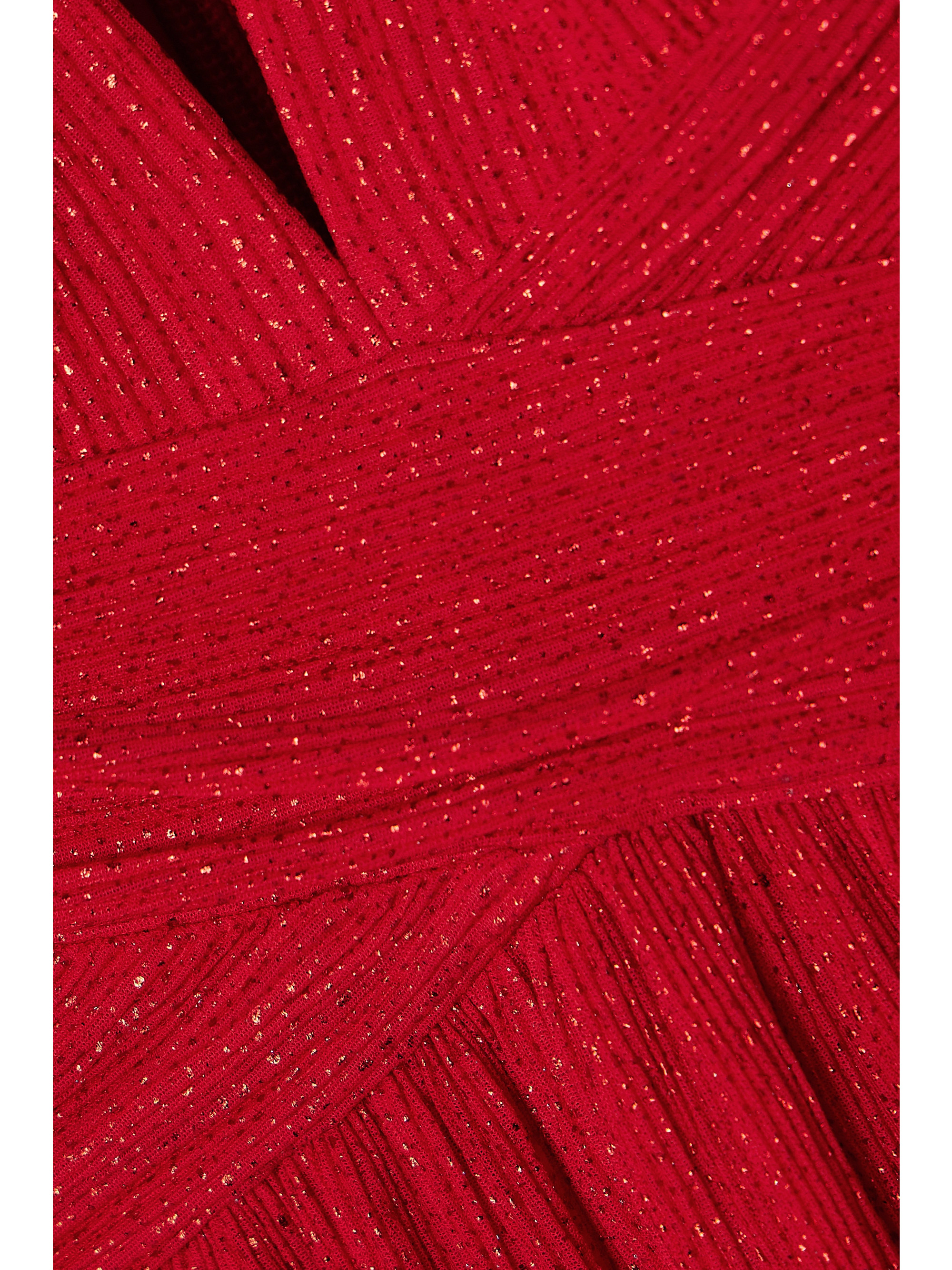 Rebecca Vallance Samantha cutout glittered recycled plissé-tulle gown