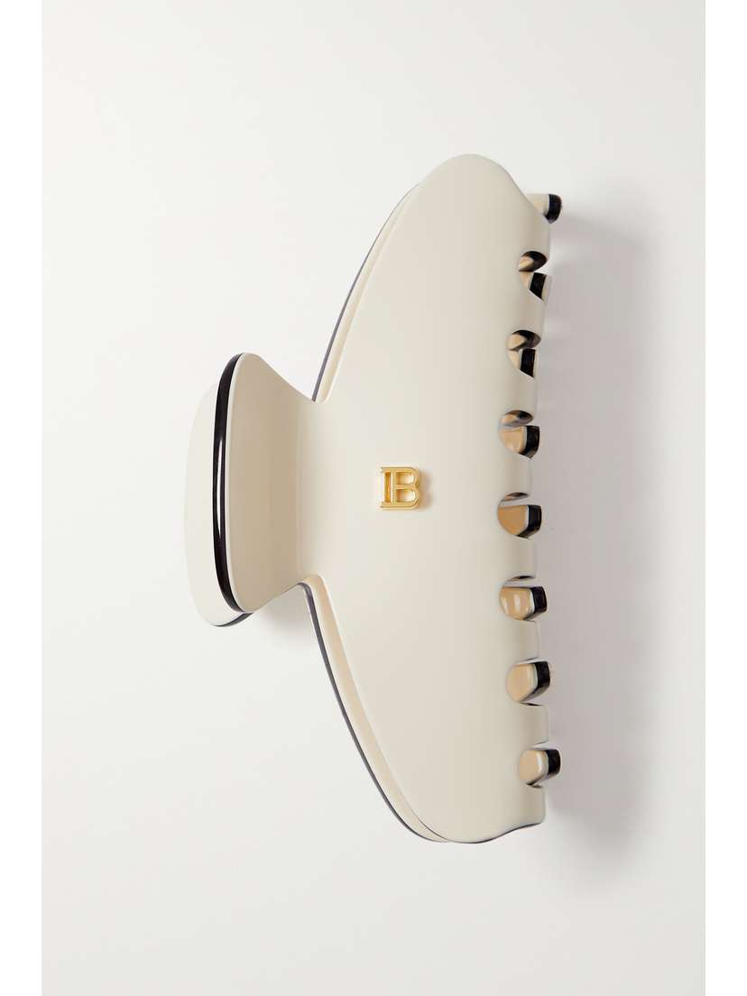 Balmain Pince À Cheveux Medium Embellished Acetate Hair Clip