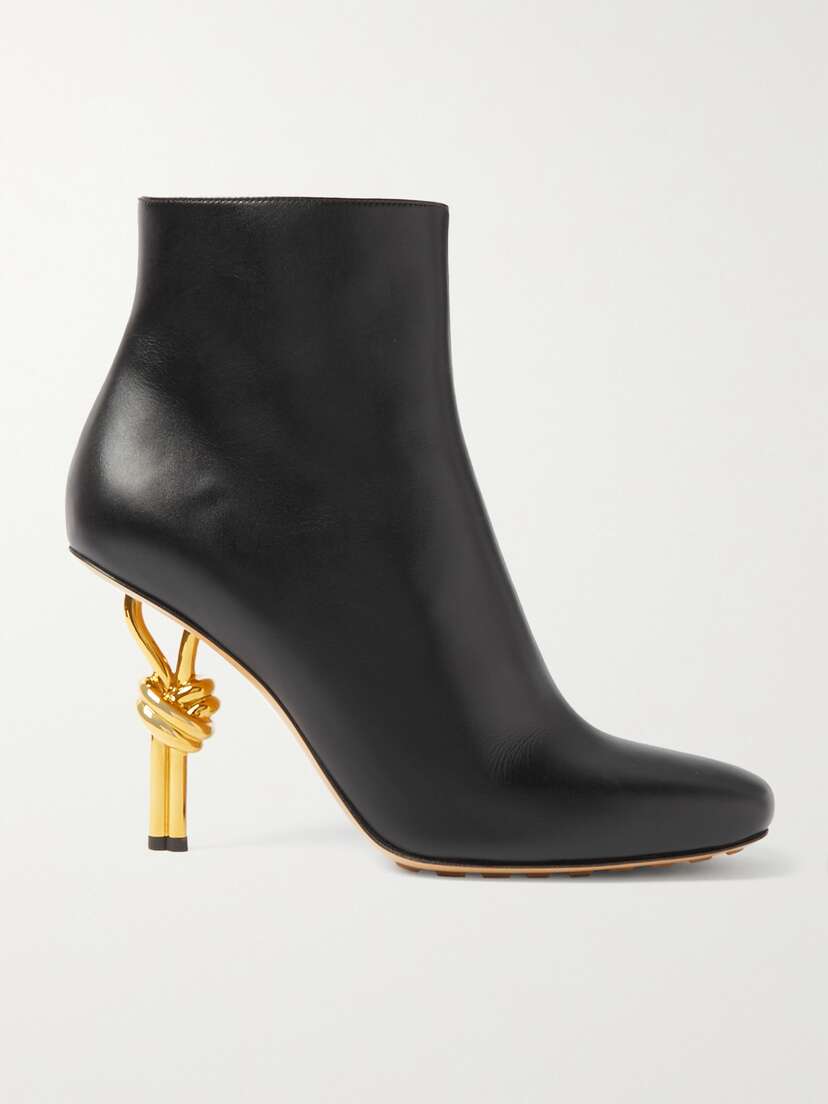 Bottega Veneta Knot Leather Ankle Boots