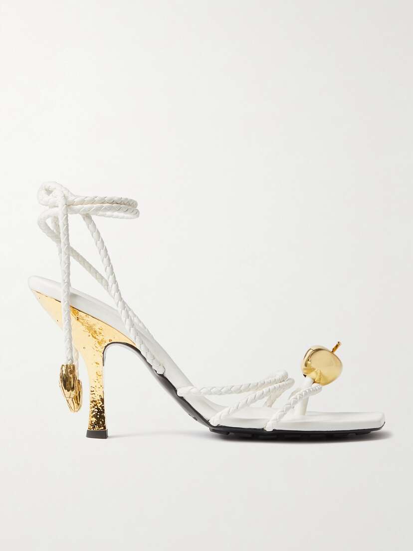 Bottega Veneta Adam Embellished Intrecciato Leather Sandals