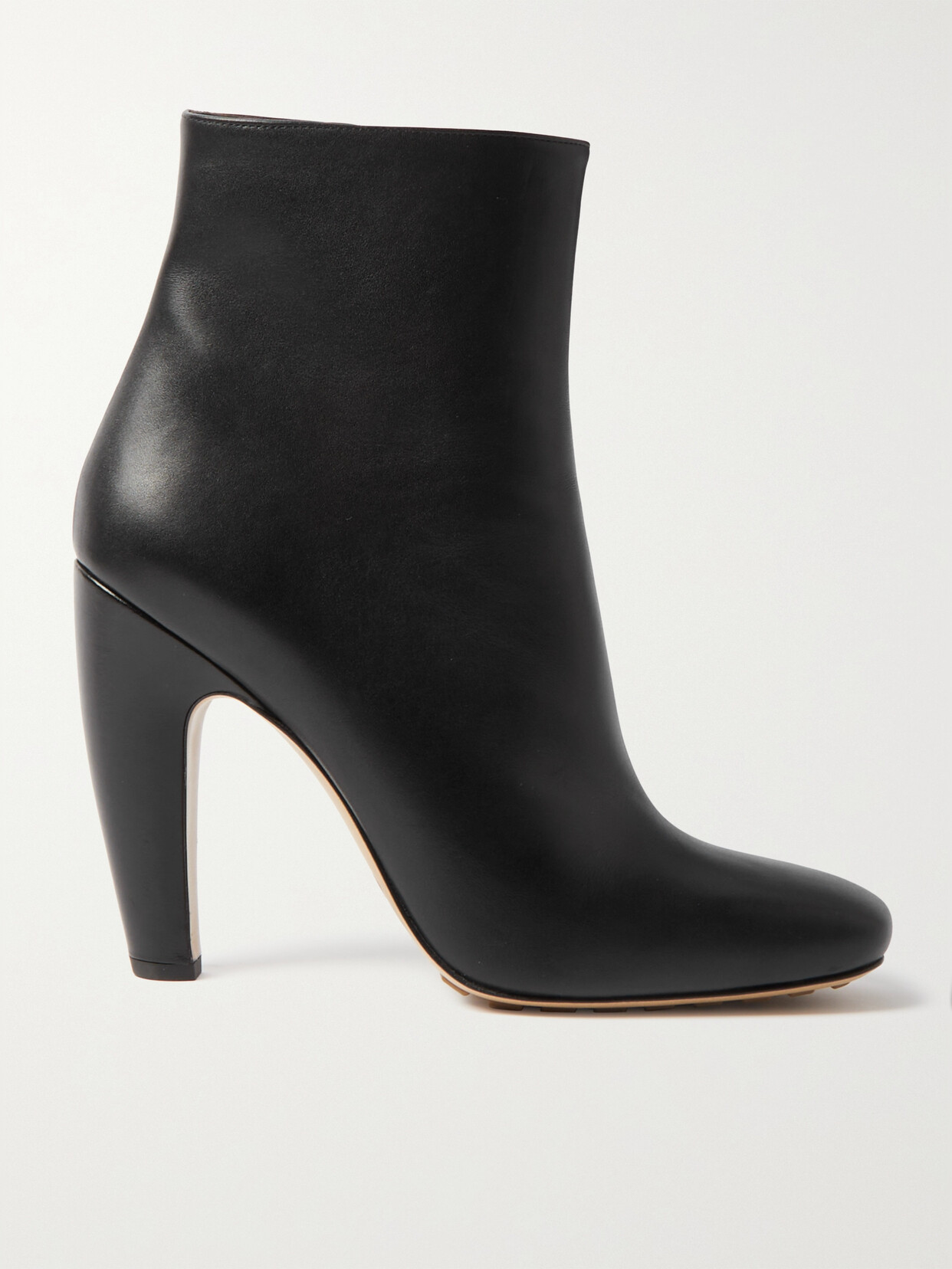 Bottega Veneta - Canalazzo Leather Ankle Boots - Black