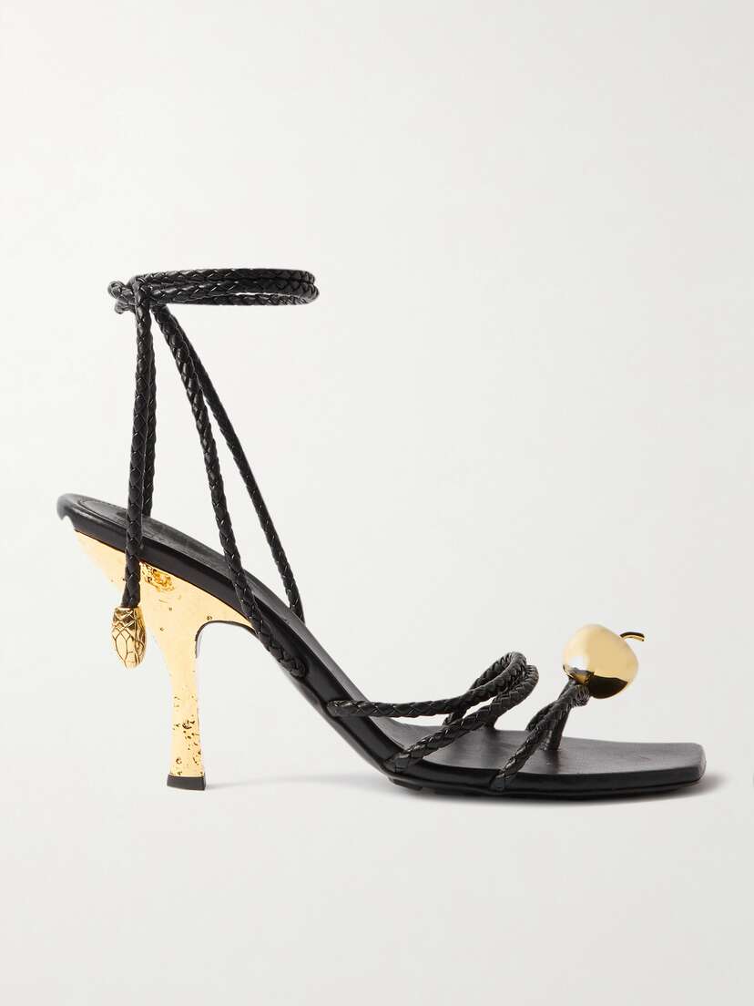 Bottega Veneta Adam Embellished Intrecciato Leather Sandals