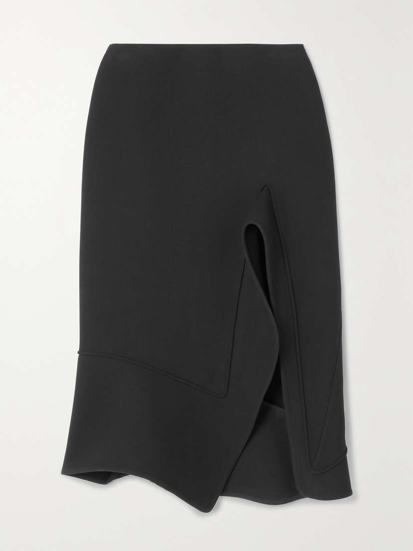 Bottega Veneta Asymmetric Ruffled Twill Skirt