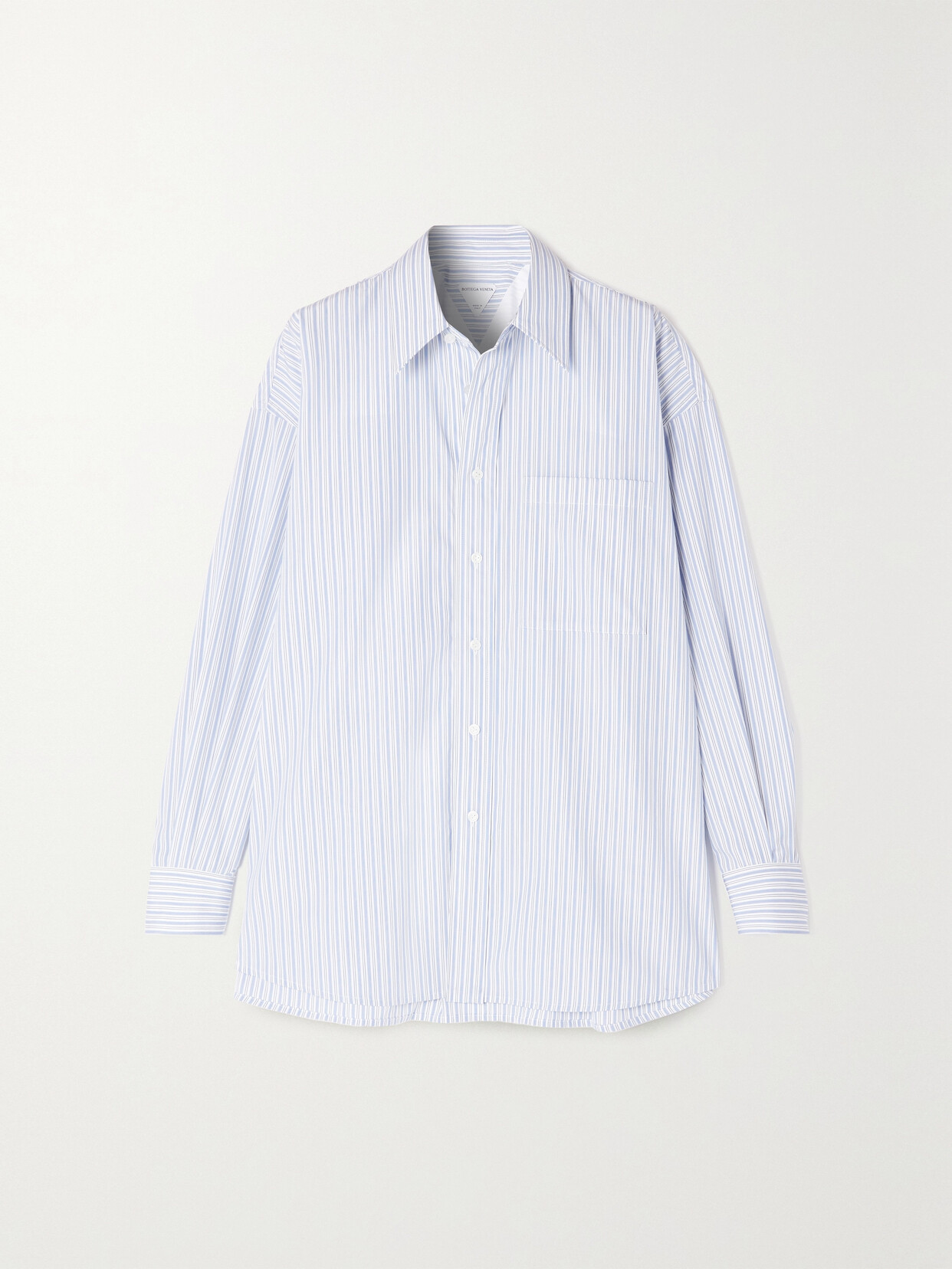 Bottega Veneta - Striped Cotton-poplin Shirt - White