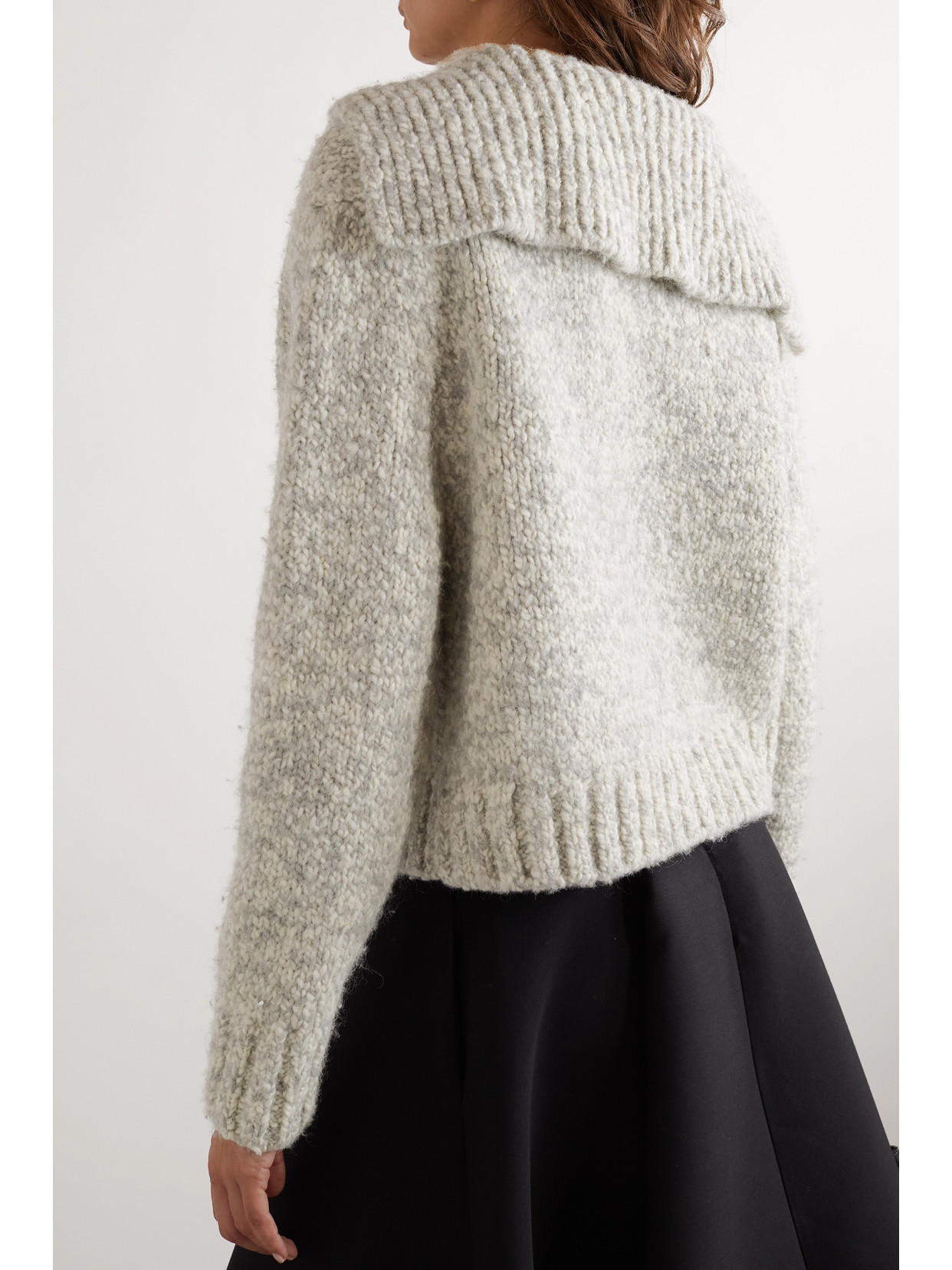 Bottega Veneta Wool-blend Cardigan In Gray