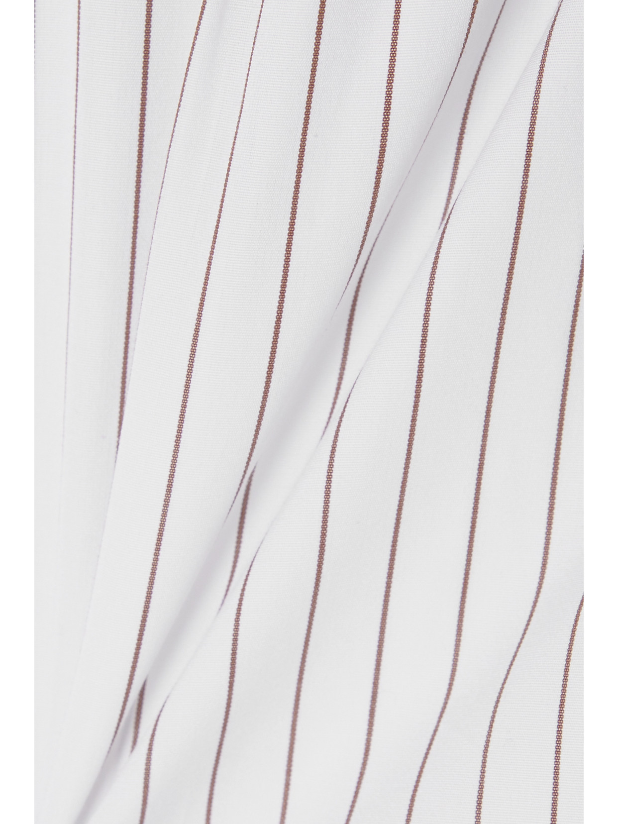 Shop Bottega Veneta Pinstriped Cotton-poplin Shorts In White