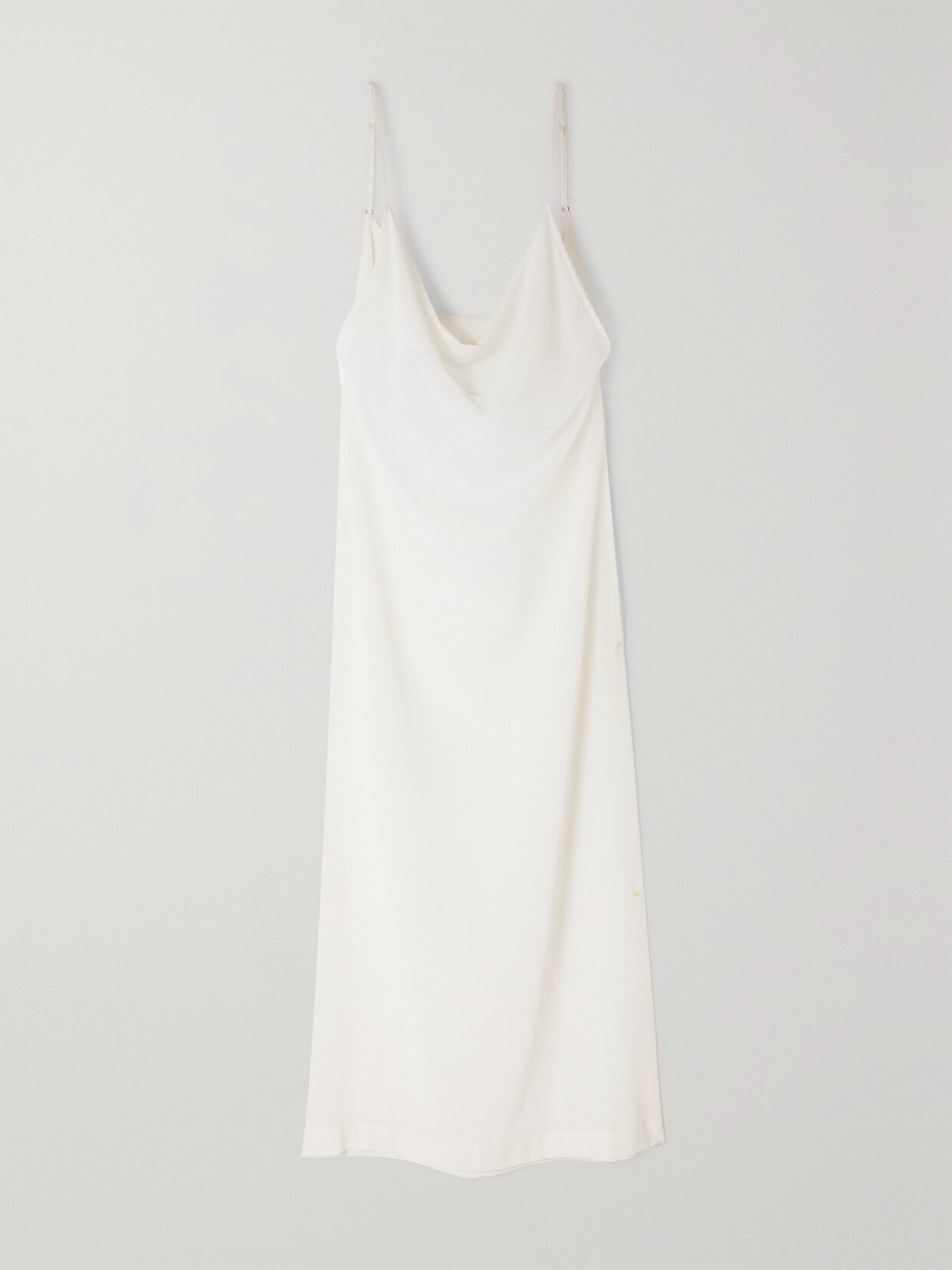 Bottega Veneta Draped Cotton-sateen Midi Dress In White