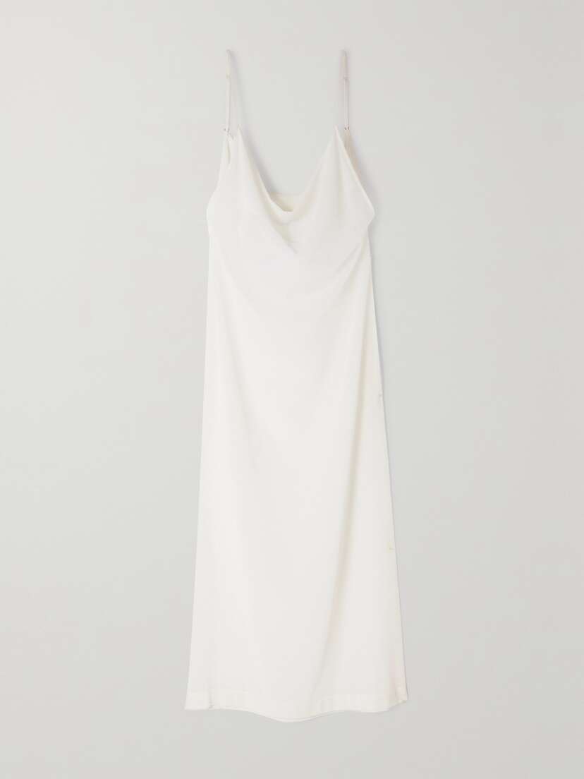 Bottega Veneta Draped Cotton-sateen Midi Dress