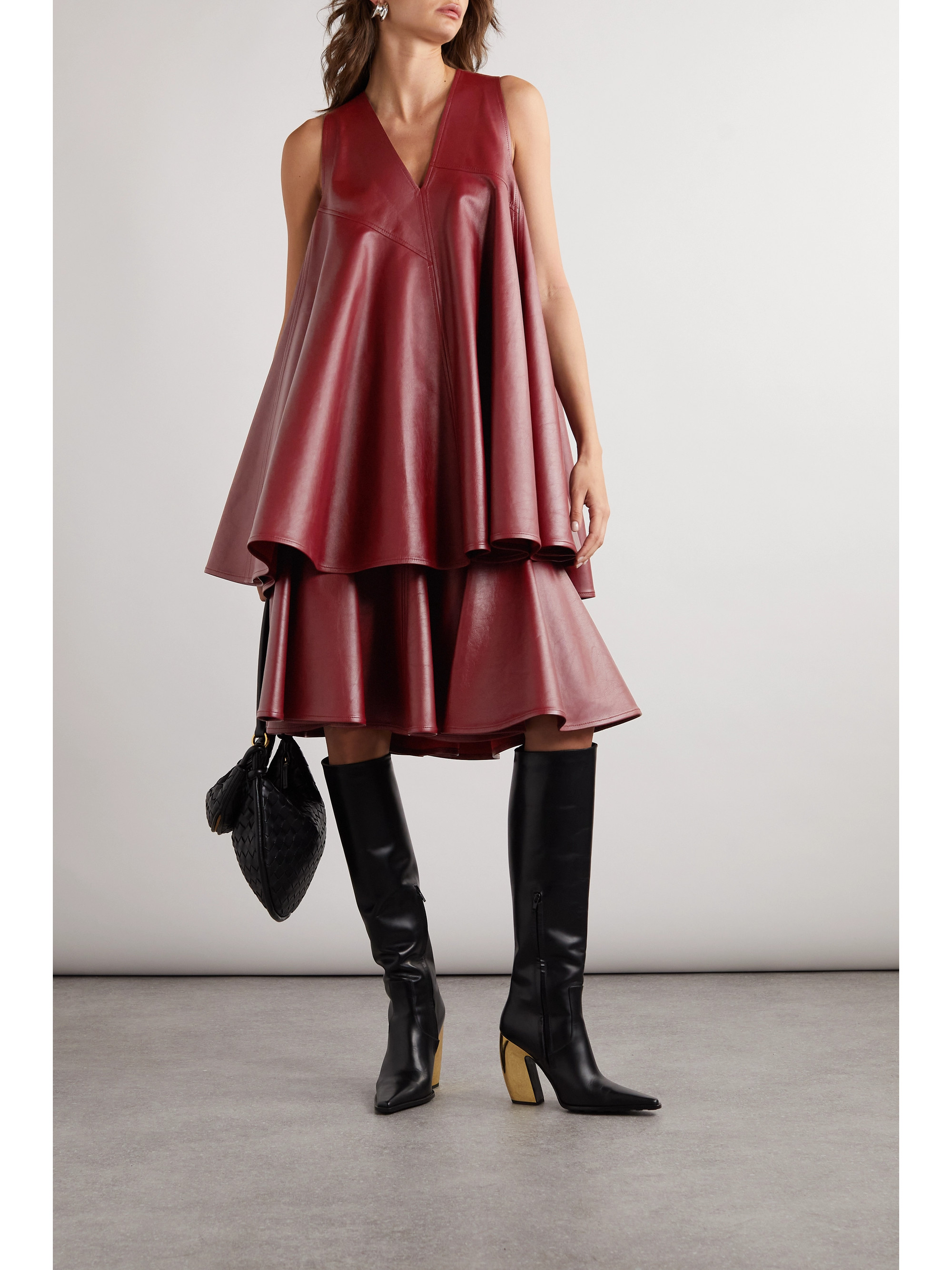 Bottega Veneta - Paneled leather dress | Plush Bottega Veneta - Paneled leather dress | Plush