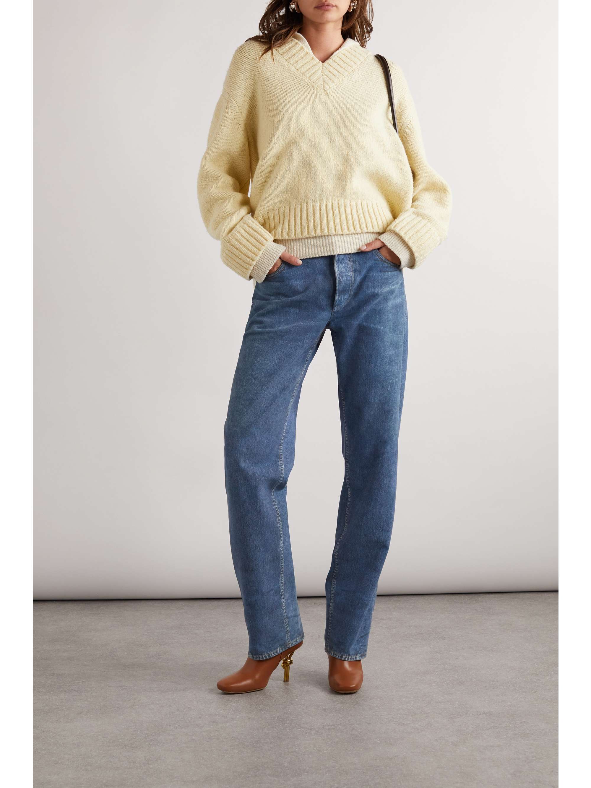 BOTTEGA VENETA Layered wool sweater | NET-A-PORTER