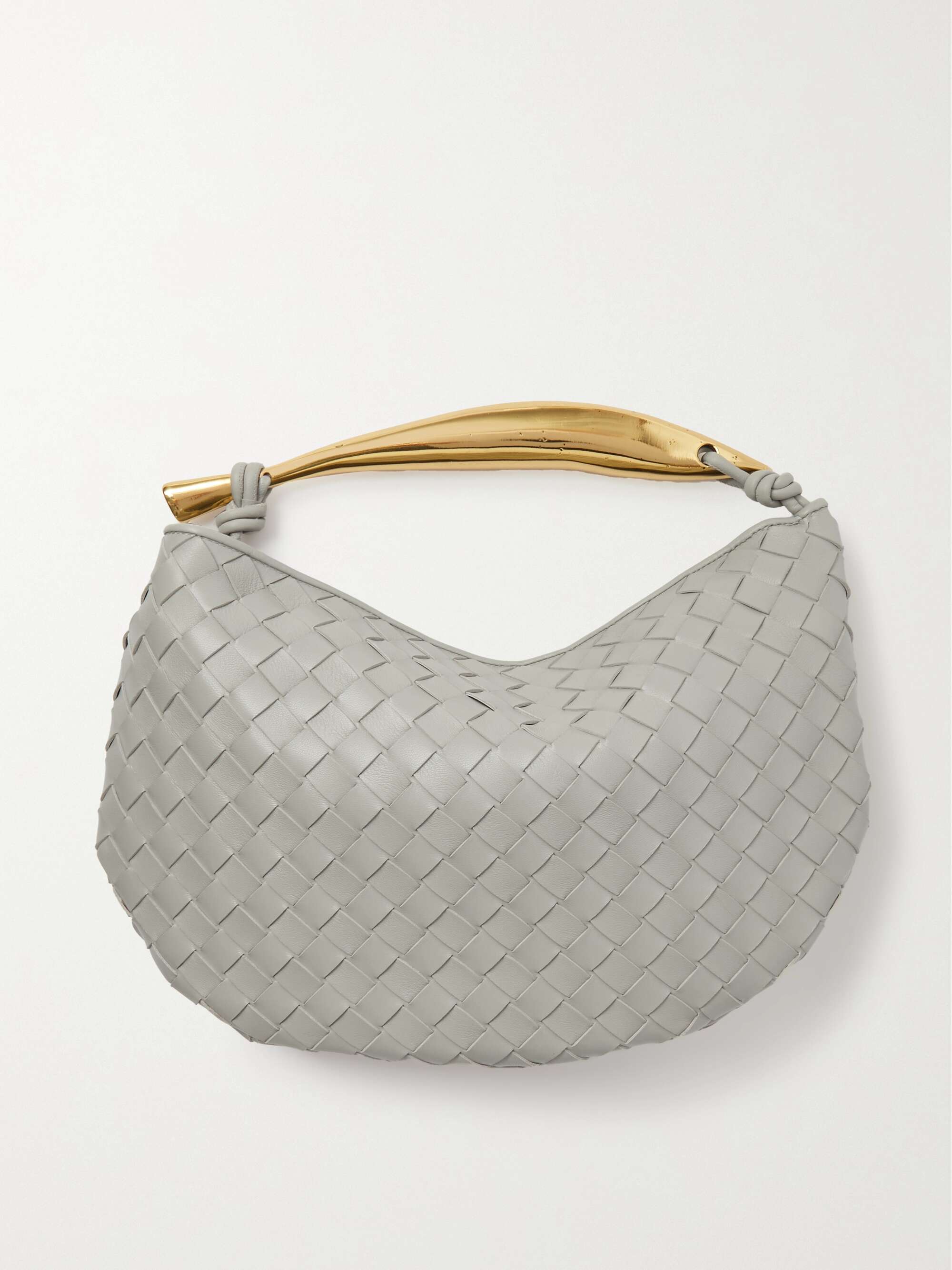 Jodie Small Leather Tote in Grey - Bottega Veneta