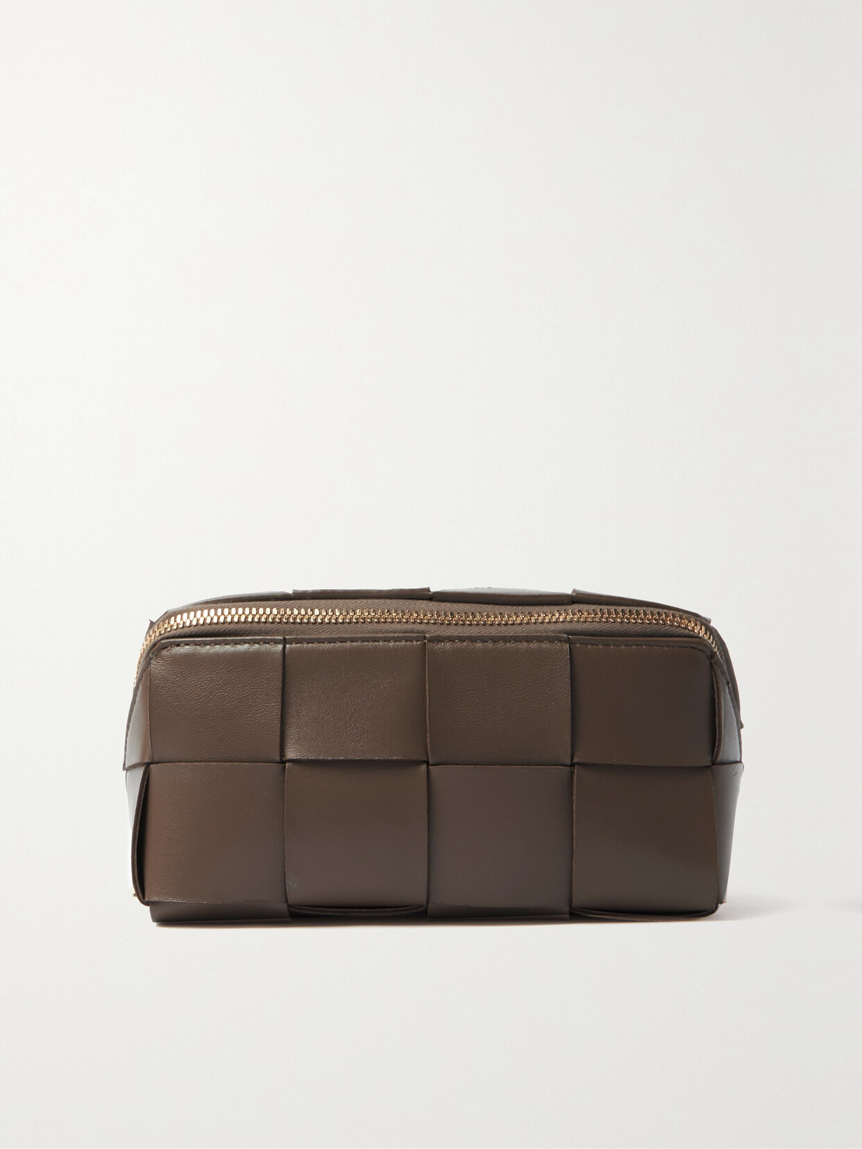 Bottega Veneta - Cassette Intrecciato Leather Pouch - Brown