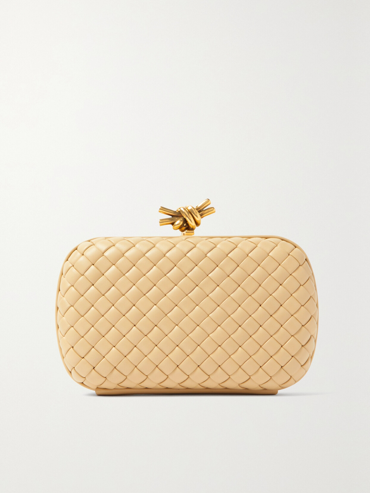 Bottega Veneta Knot Padded Intrecciato Leather Clutch