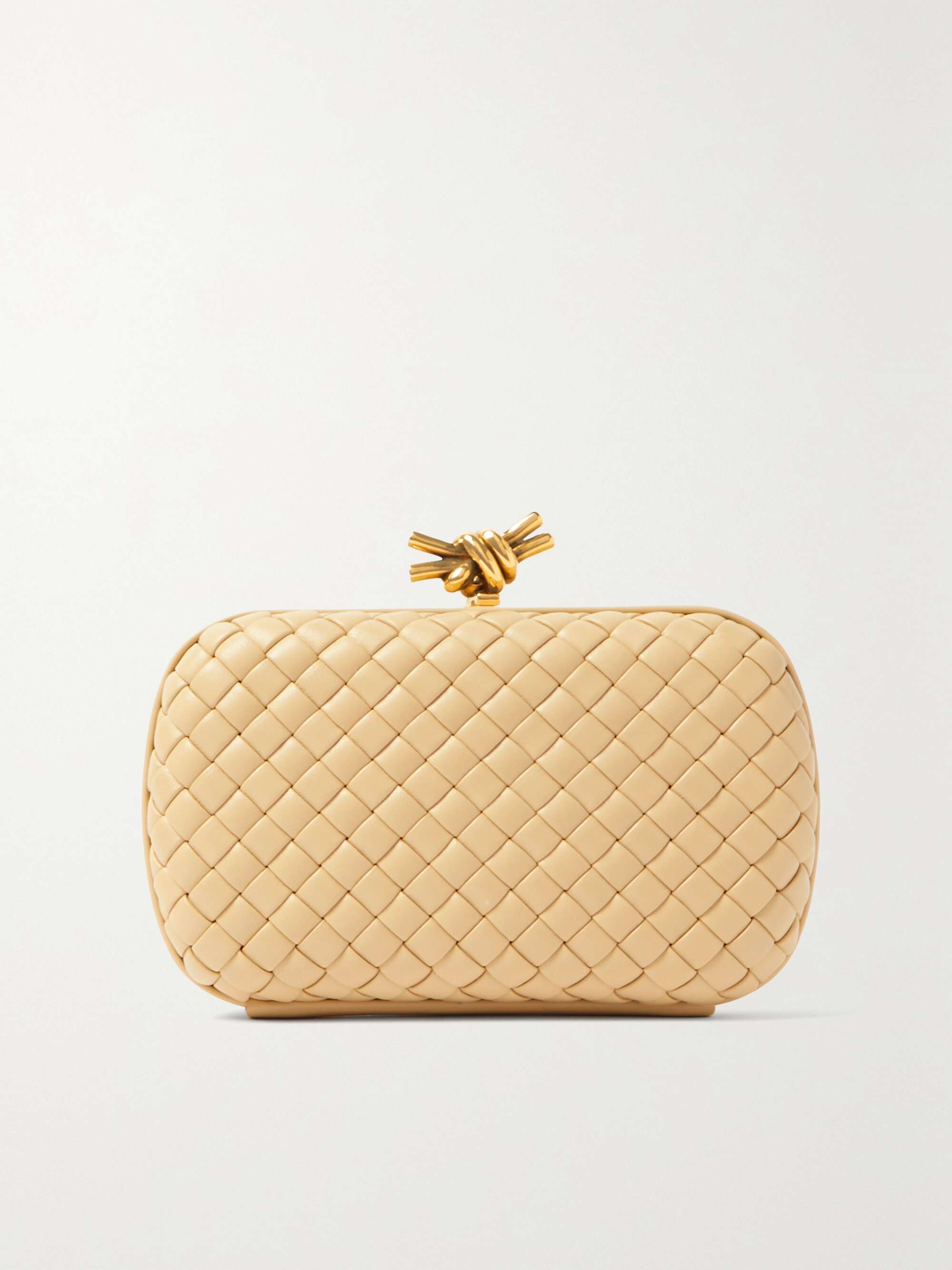 gold bottega veneta clutch