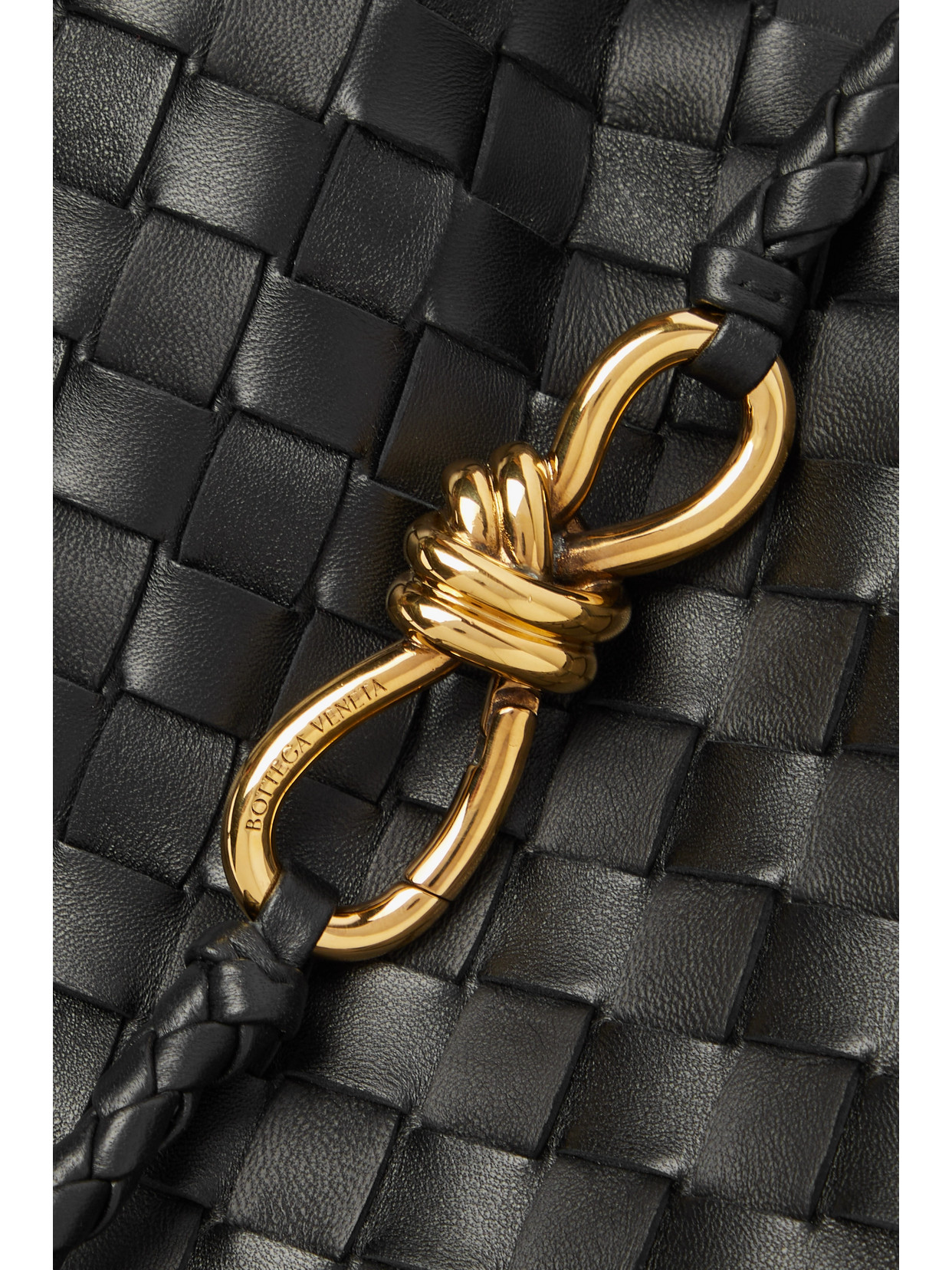 BOTTEGA VENETA EAST/WEST ANDIAMO SMALL INTRECCIATO LEATHER TOTE