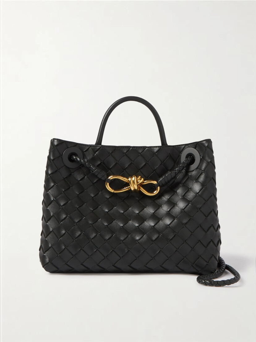Andiamo small Intrecciato leather top-handle bag