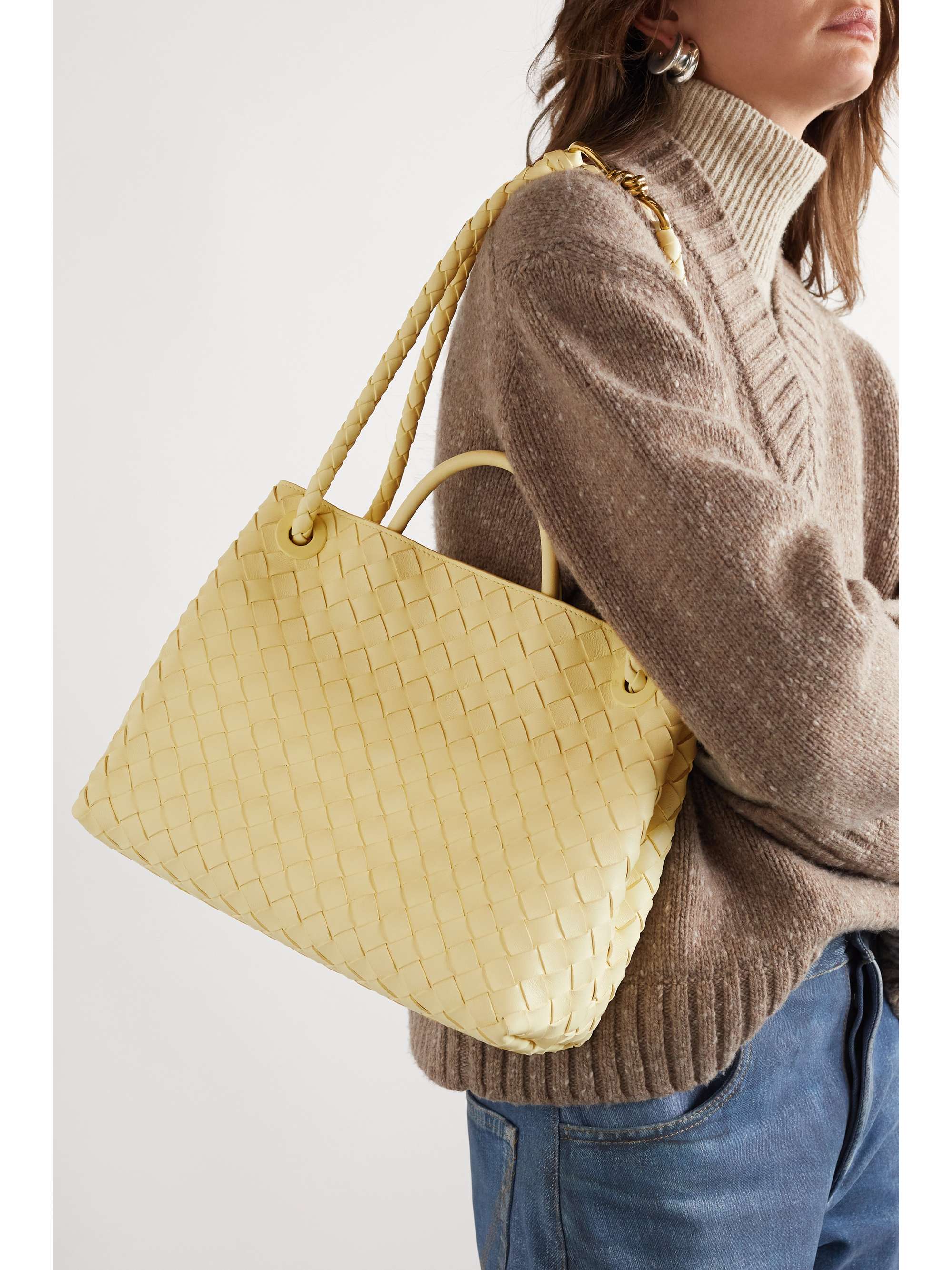 Yellow Bottega Veneta Intrecciato Tote Bag