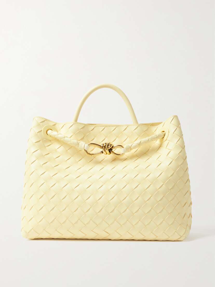 Bottega Veneta Andiamo Medium Intrecciato Leather Tote