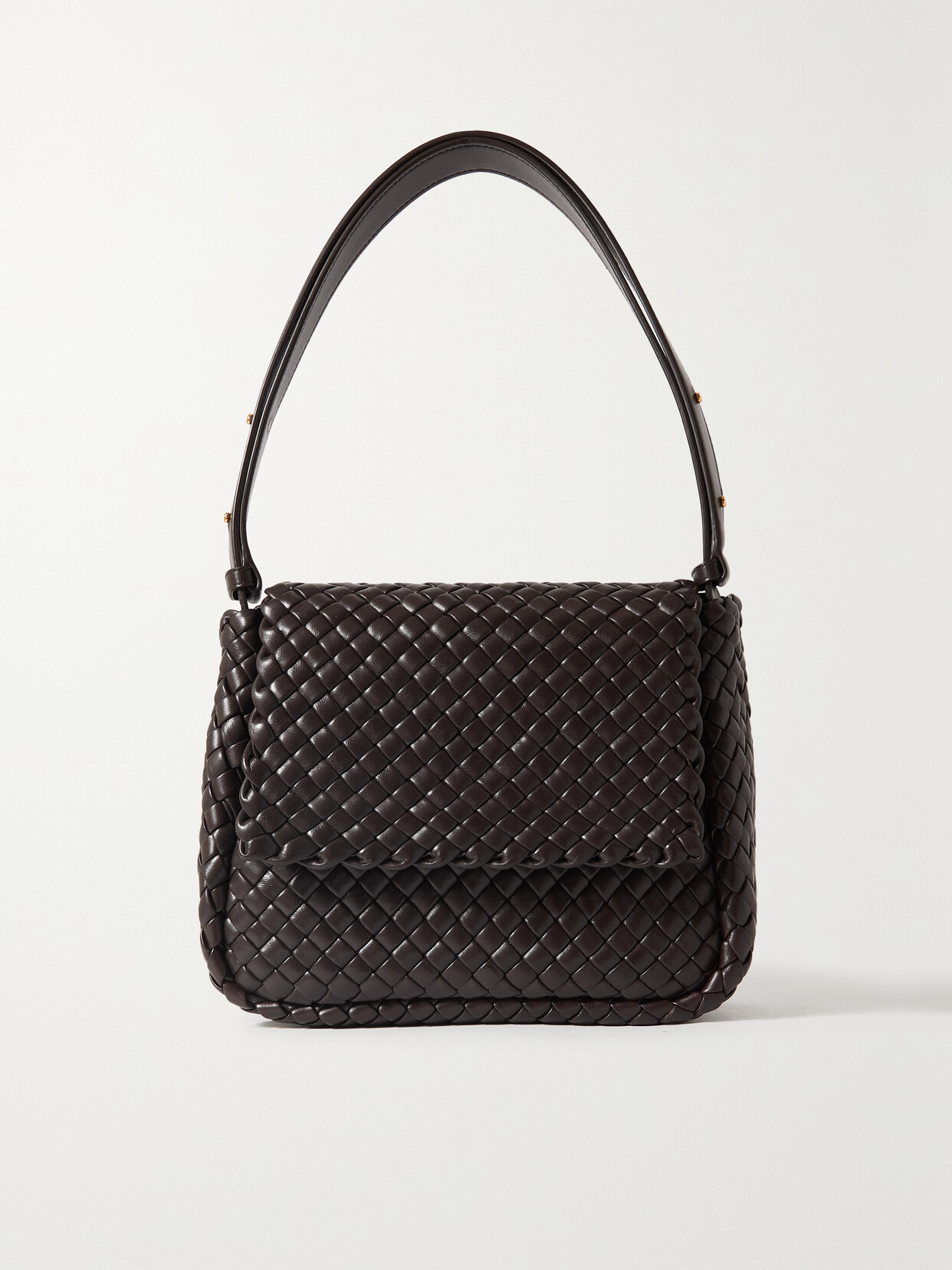 Bottega Veneta Cobble Padded Intrecciato Leather Shoulder Bag