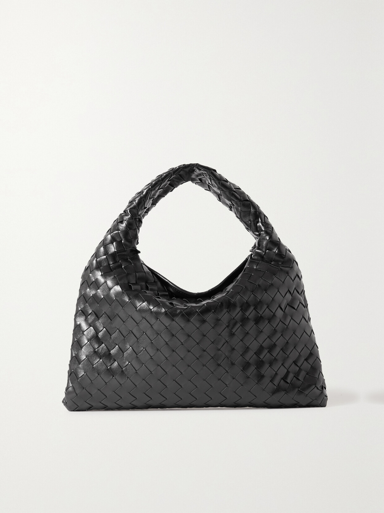 Bottega Veneta Medium Intrecciato Leather Tote In Black