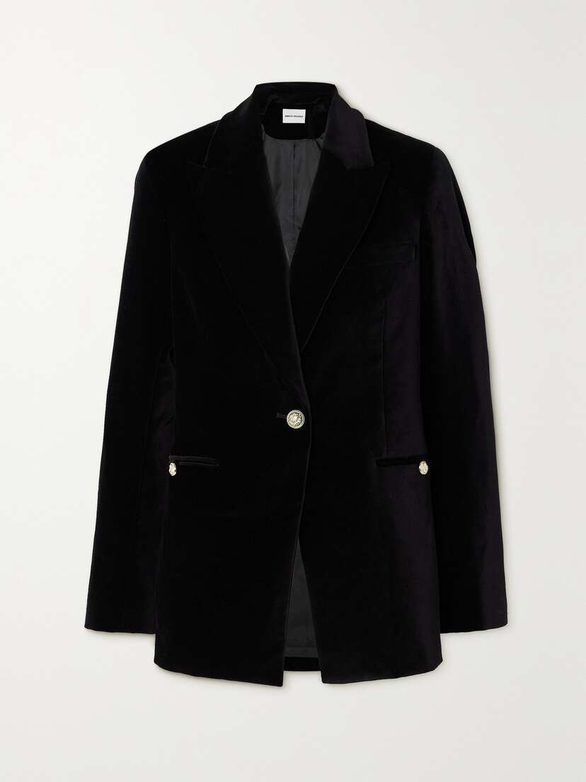 Rebecca Vallance Audrina Cotton-blend Velvet Blazer