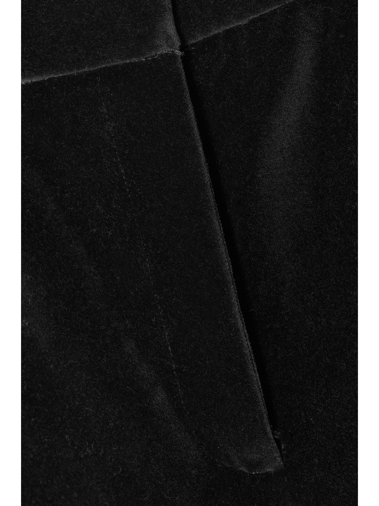 Rebecca Vallance Audrina Pleated Cotton-blend Velvet Flared Pants In Black