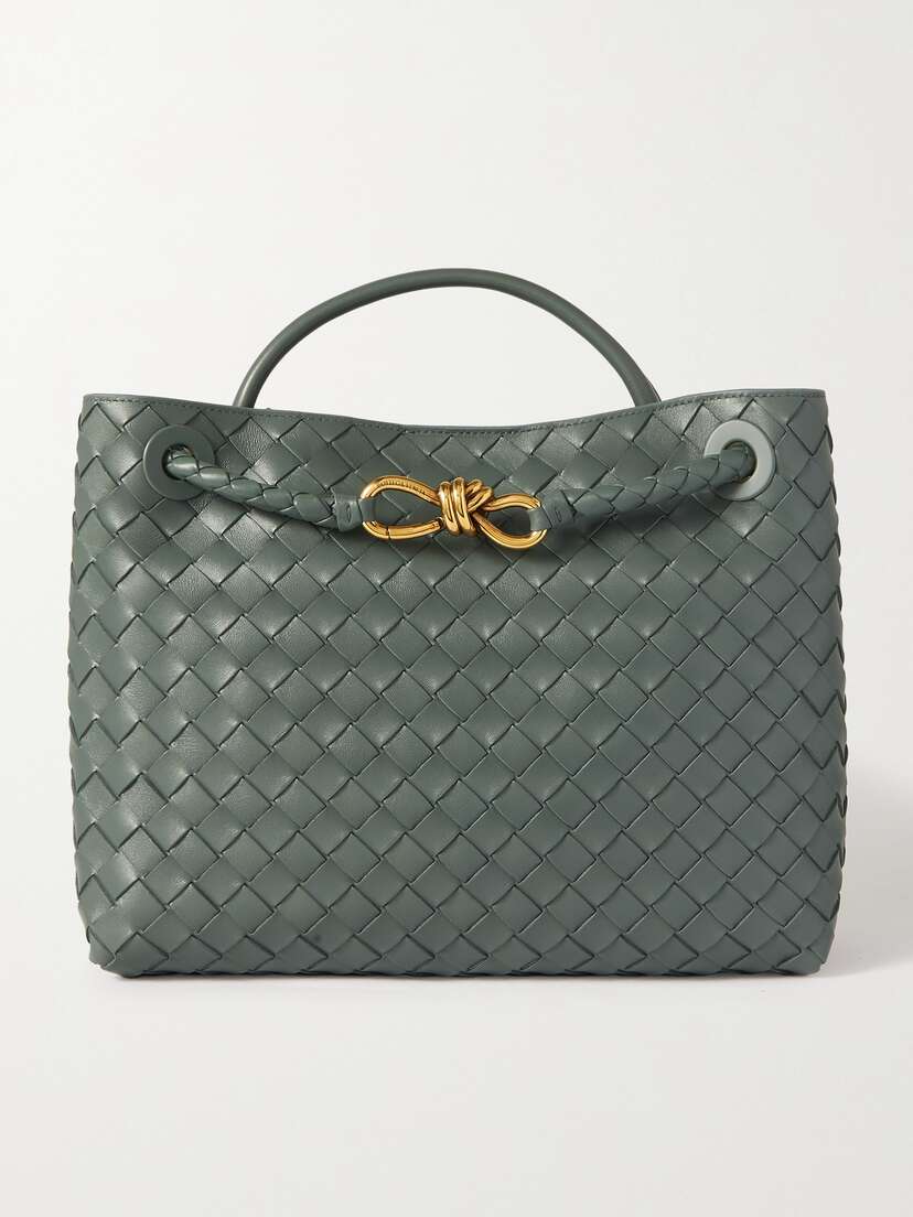 Bottega Veneta Andiamo Medium Intrecciato Leather Tote