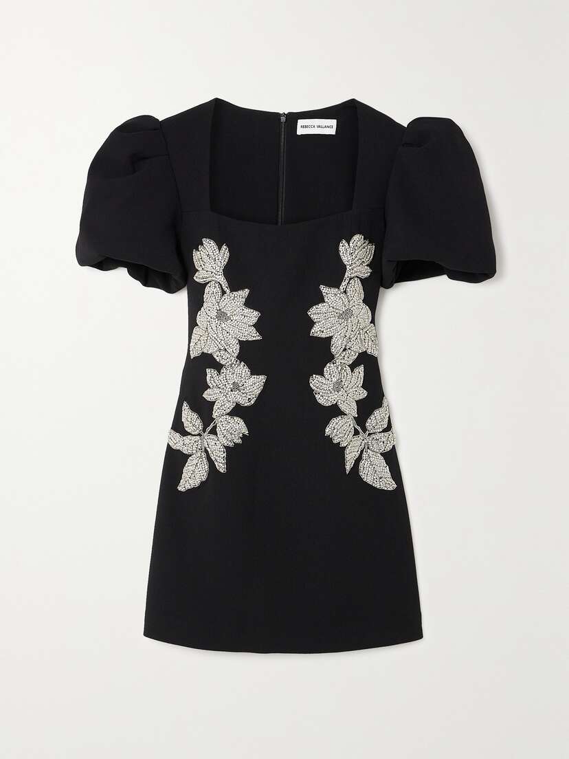Rebecca Vallance Ginevra Embellished Cady Mini Dress - UK 16