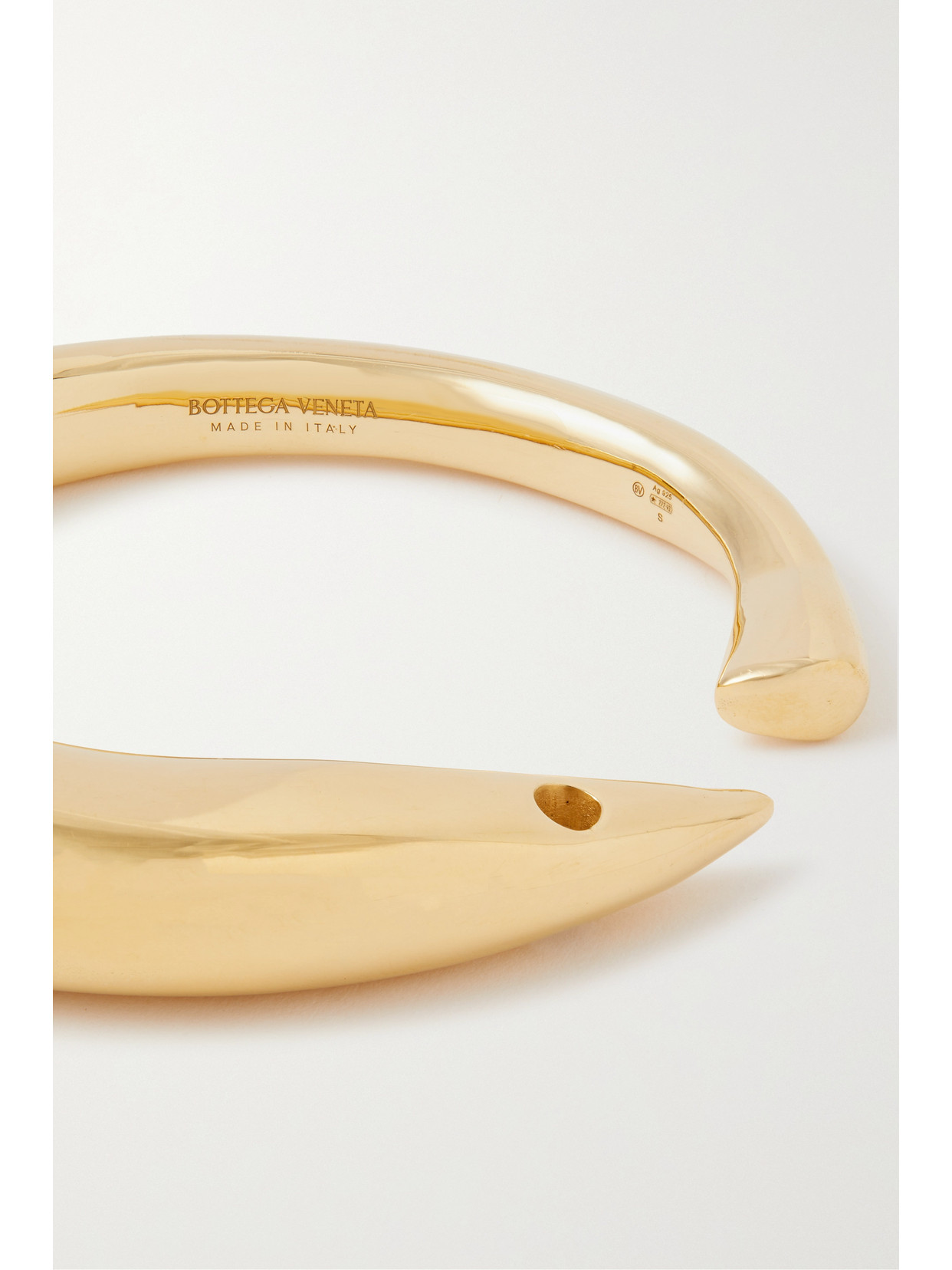 Bottega Veneta Gold Vermeil Cuff In Gold