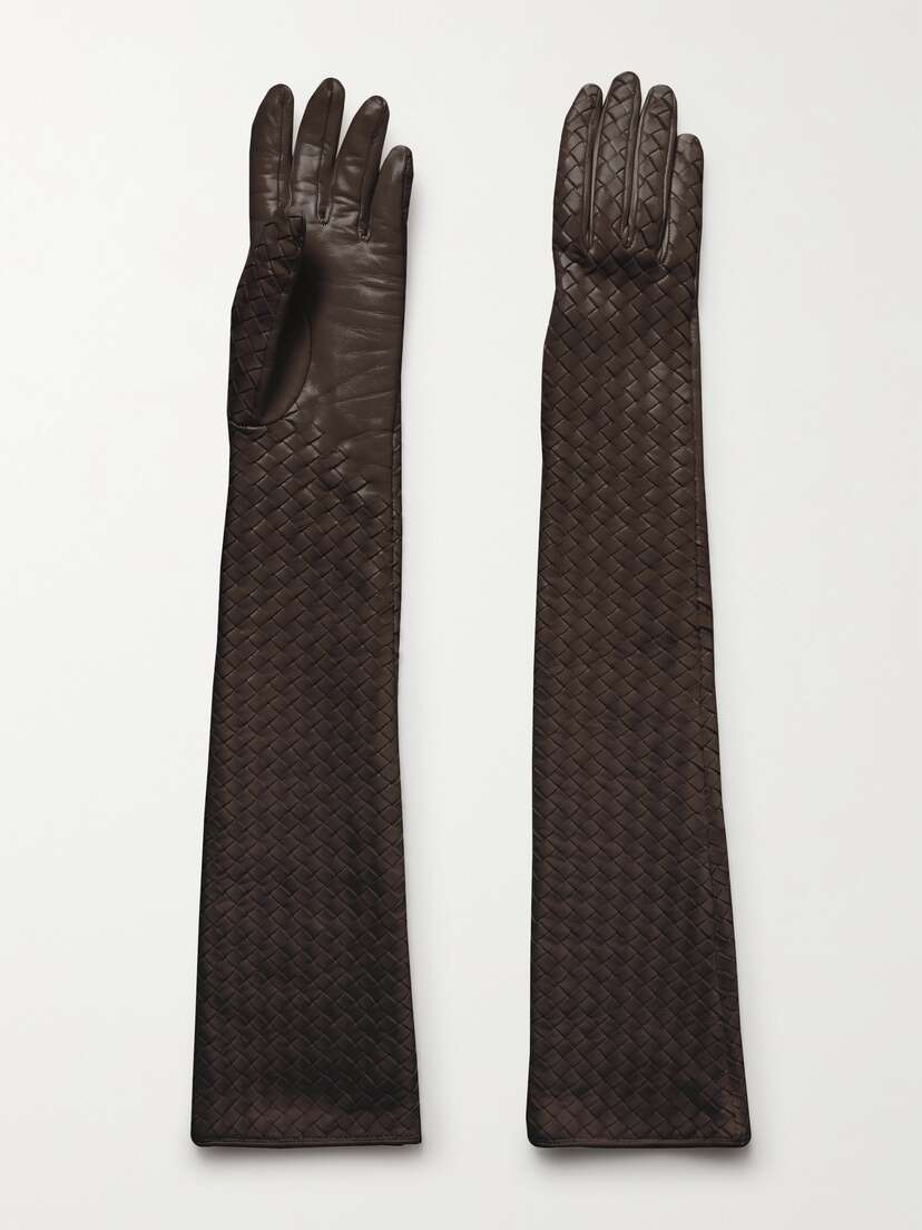Bottega Veneta Intrecciato Leather Gloves
