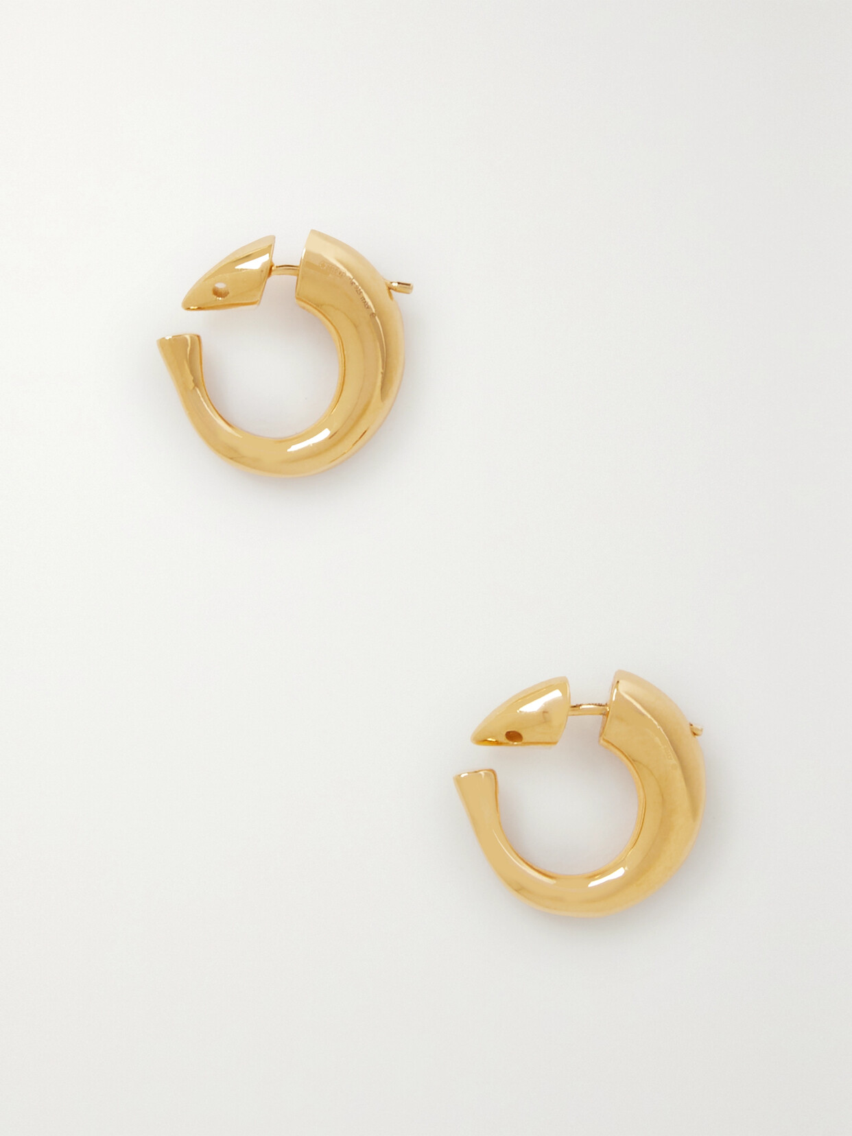 Bottega Veneta Gold Vermeil Hoop Earrings