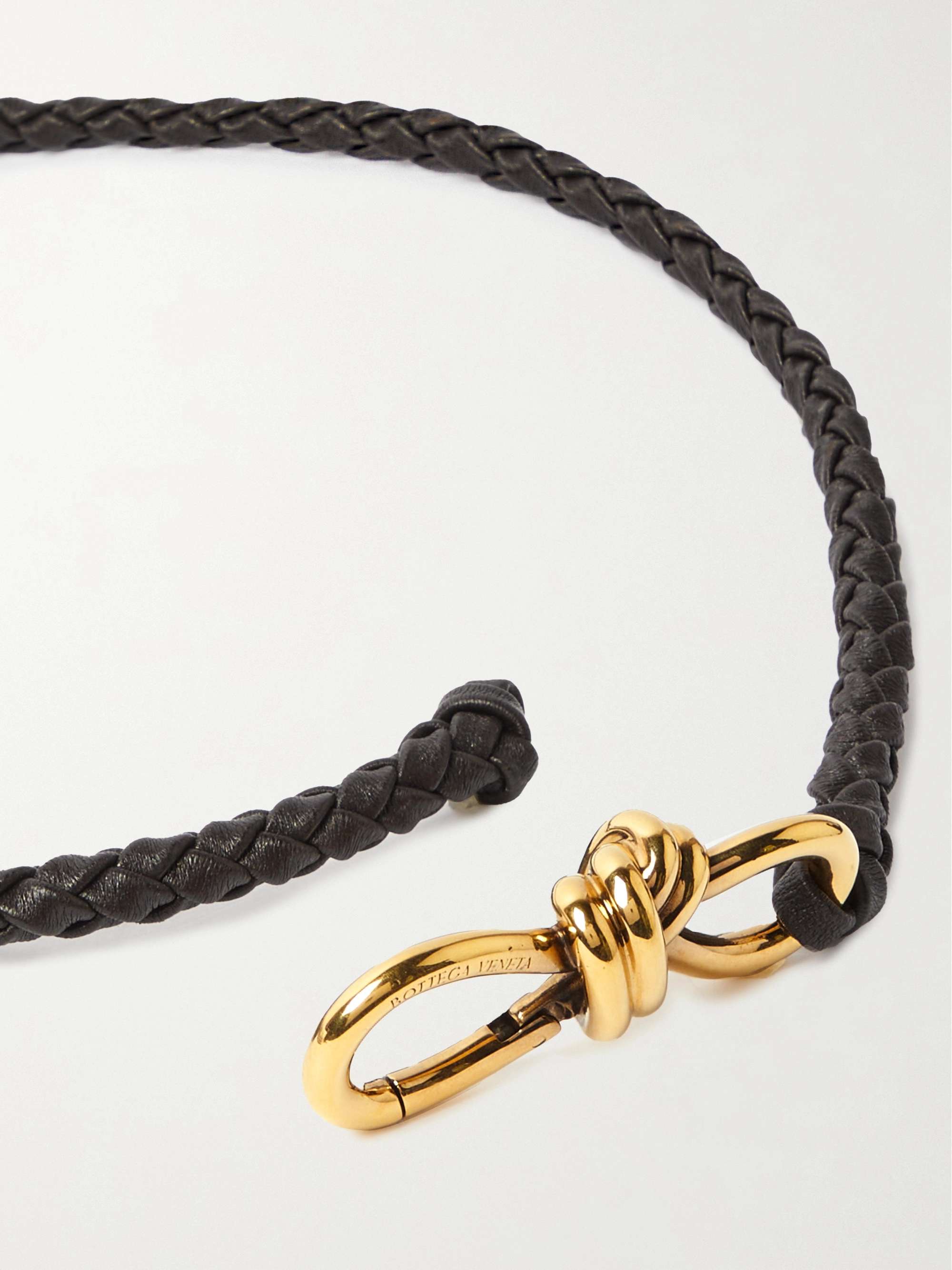 BOTTEGA VENETA: bracelet in double-strand woven leather - Black