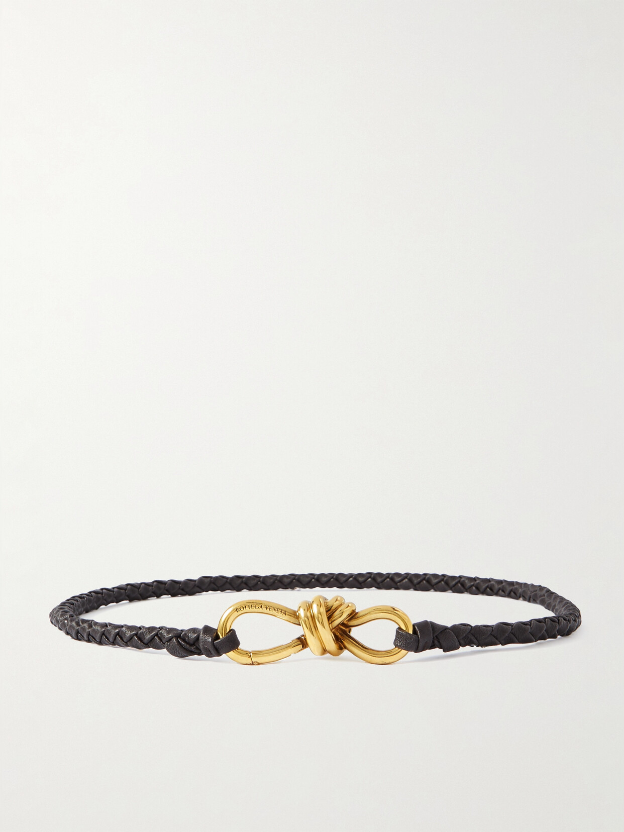 Bottega Veneta - Intrecciato Leather Belt - Dark brown