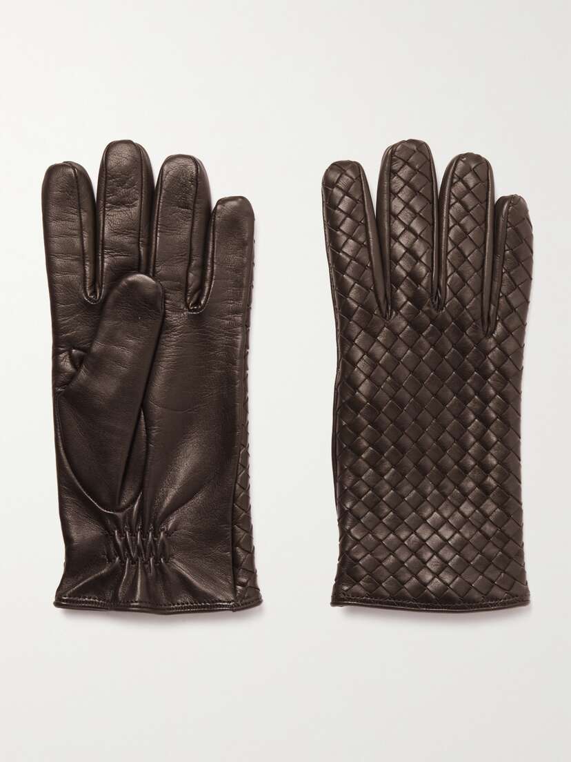 Bottega Veneta Intrecciato Leather Gloves