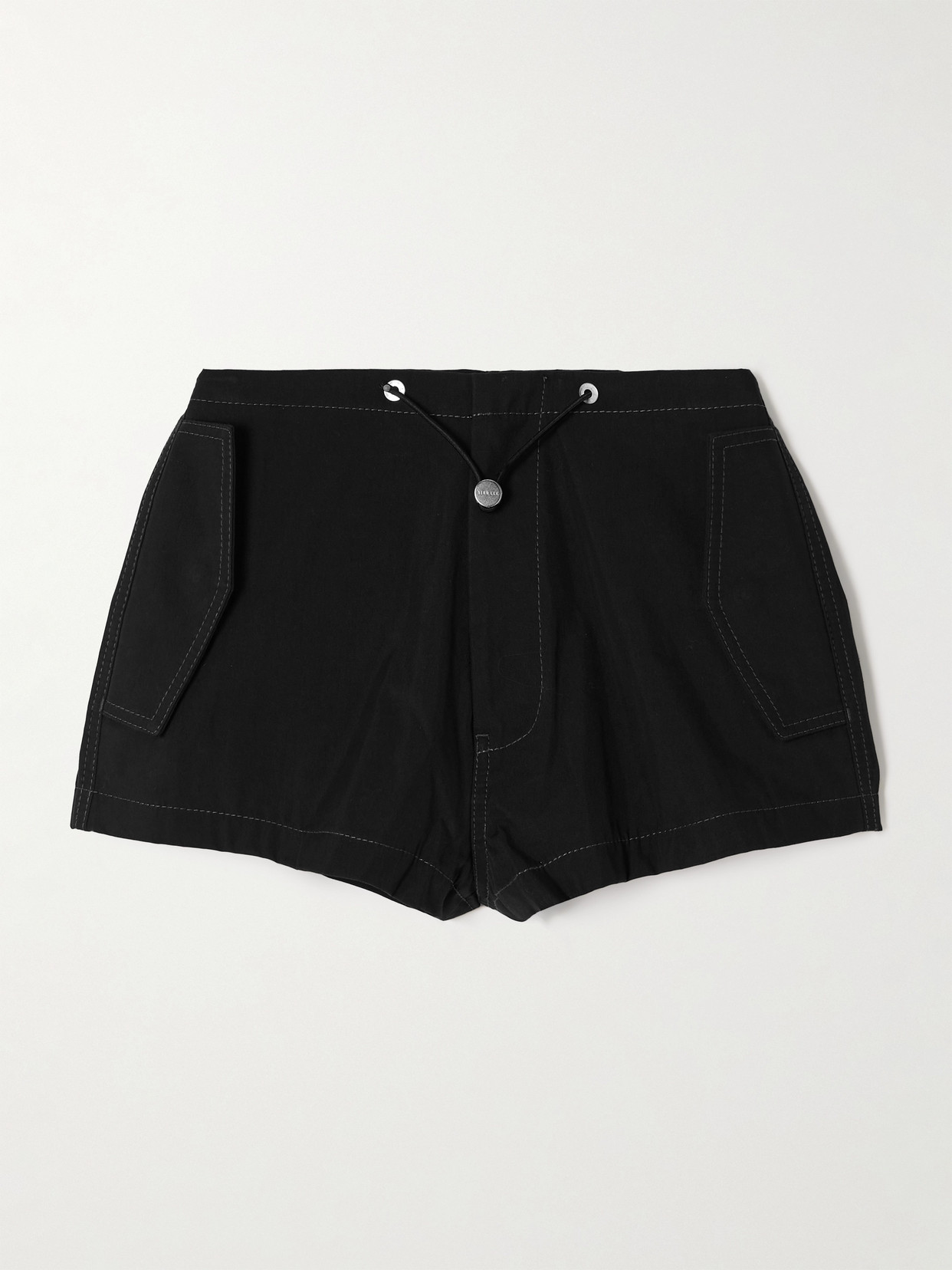 Dion Lee Parachute Organic Cotton-blend Twill Shorts In Black