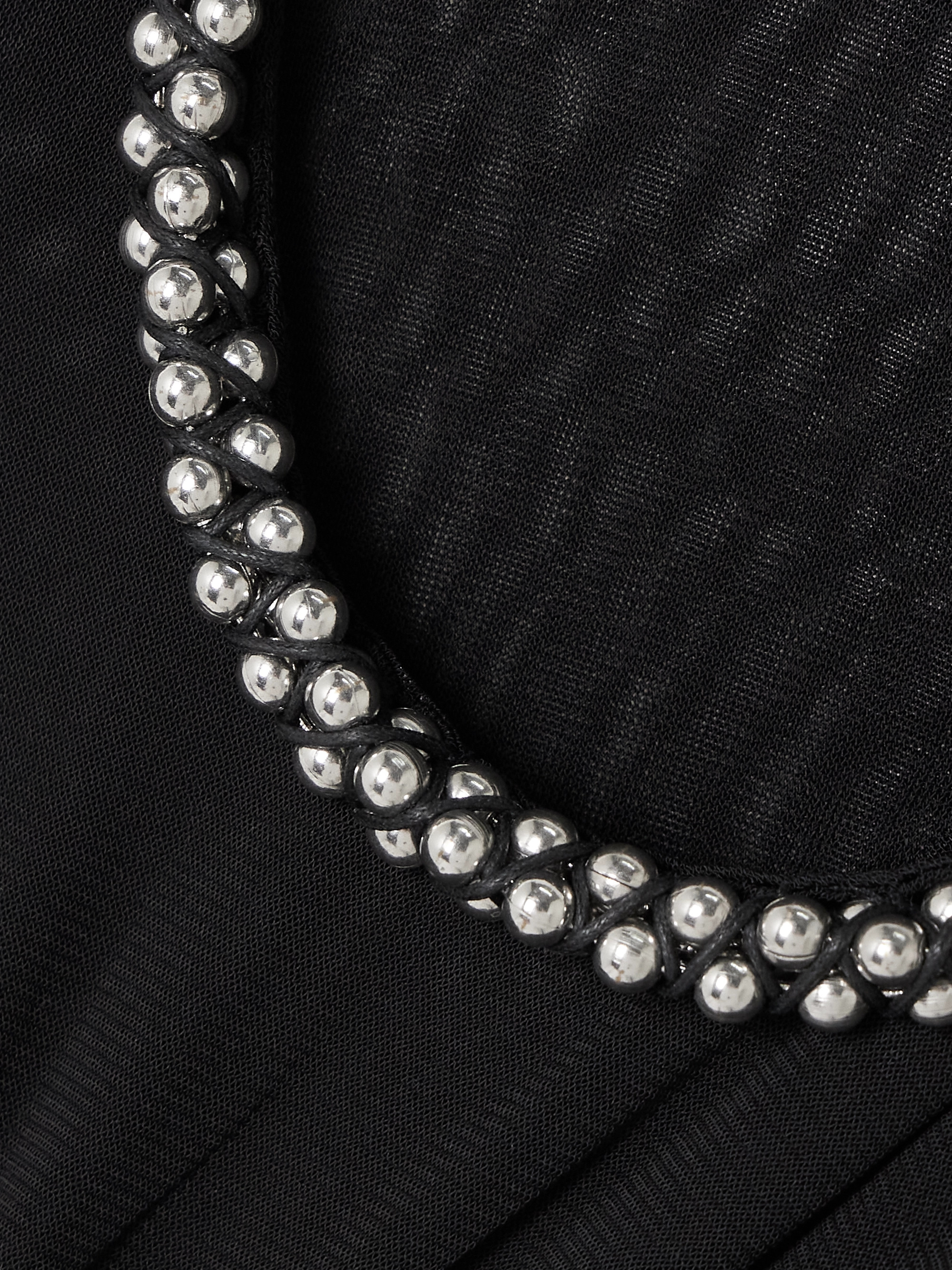 Dion Lee Barball cutout bead-embellished mesh top thumbnail