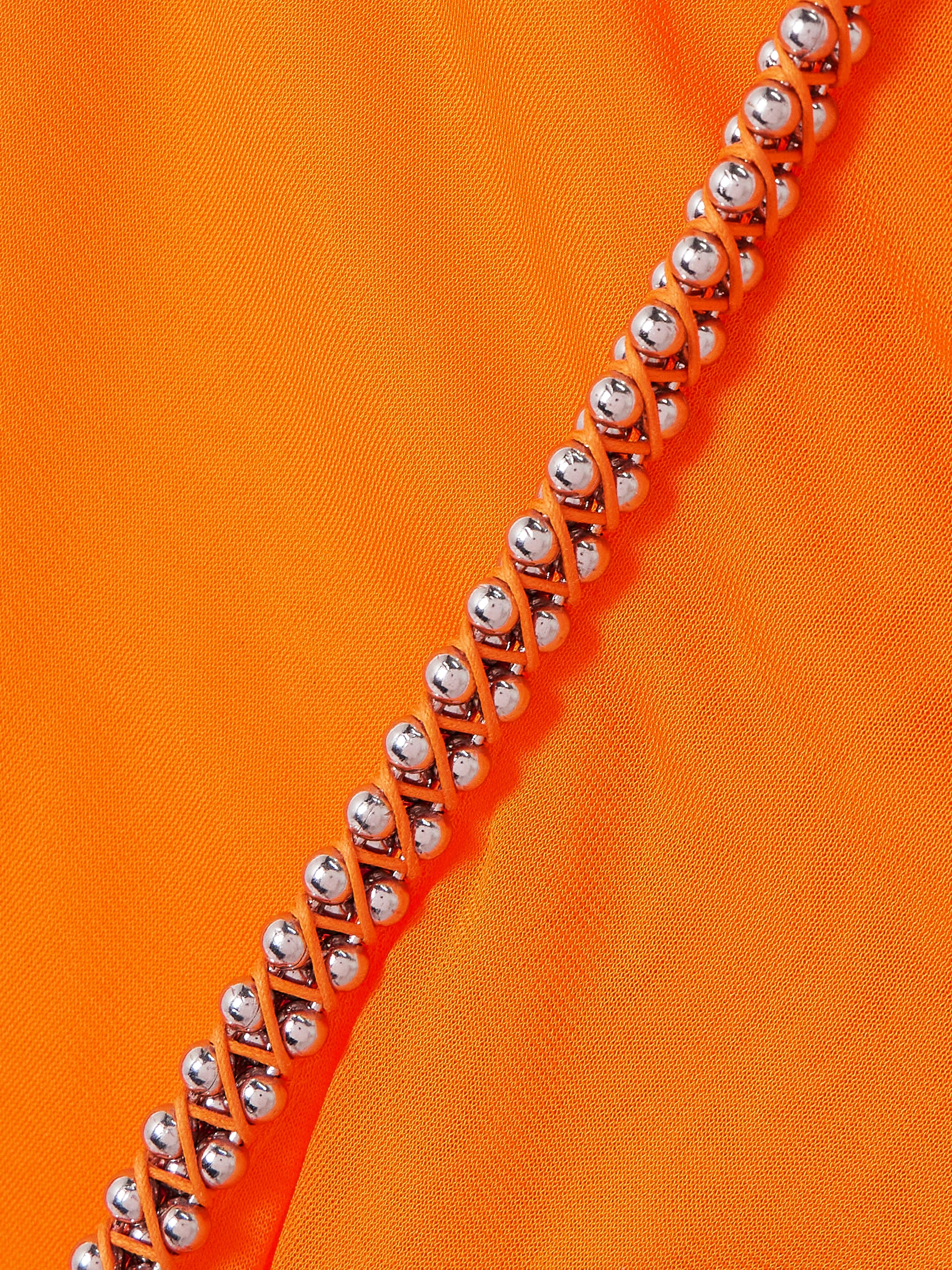 Dion Lee Barball open-back bead-embellished mesh halterneck midi dress