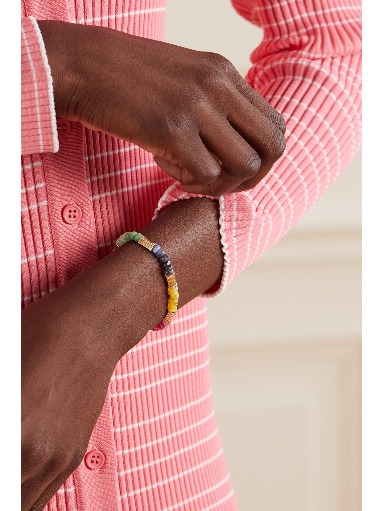 Jia Jia Jumbo Gold Sapphire Bracelet In Multi