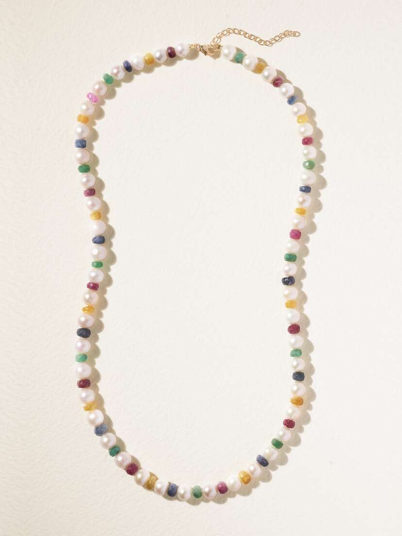 JIA JIA Jumbo Gold, Pearl And Sapphire Necklace