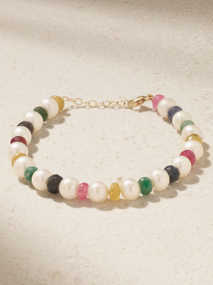JIA JIA Jumbo Gold, Sapphire And Pearl Bracelet