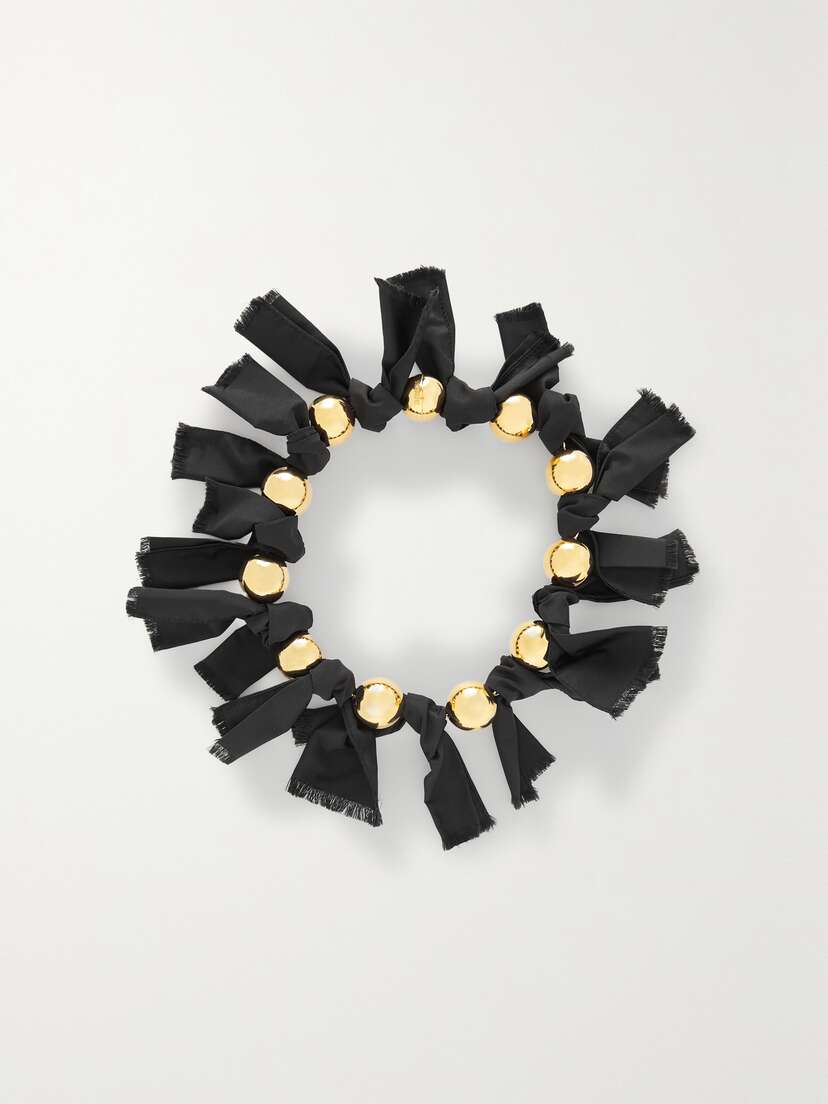 Jacquemus Gold-tone And Taffeta Necklace