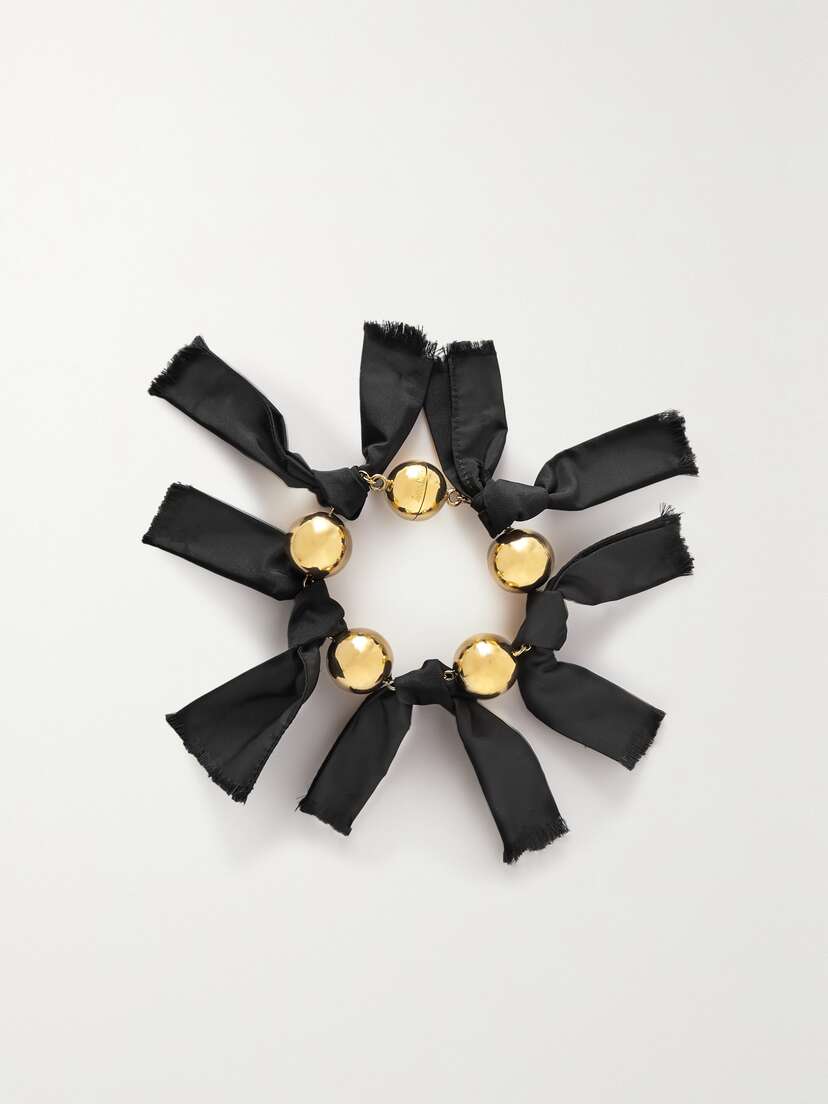 Jacquemus Gold-tone And Taffeta Bracelet